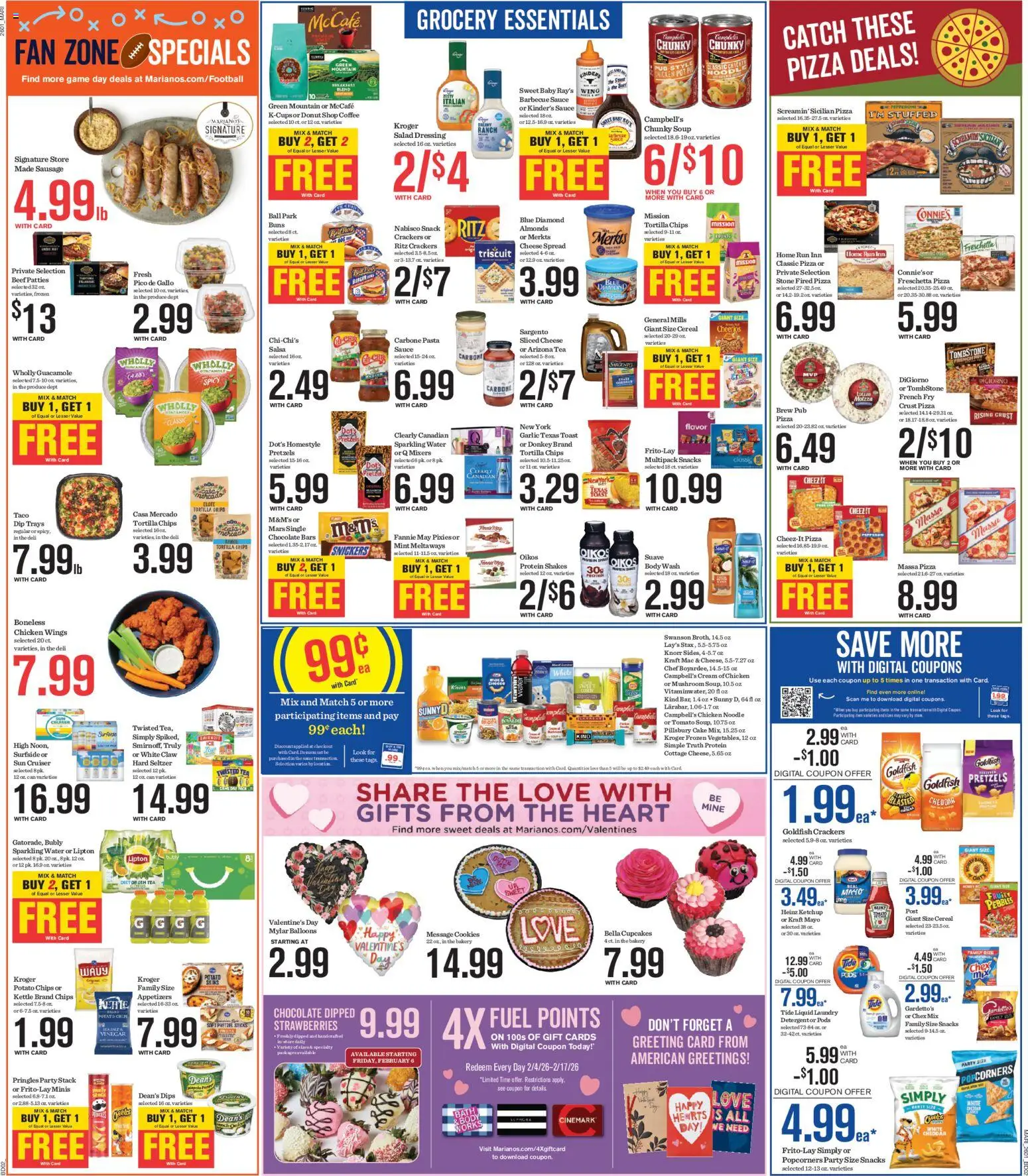 Mariano's Weekly Ad - valid from 04.02.2026 | Page: 5 | Products: Bath, Coffee, Pasta, Chips