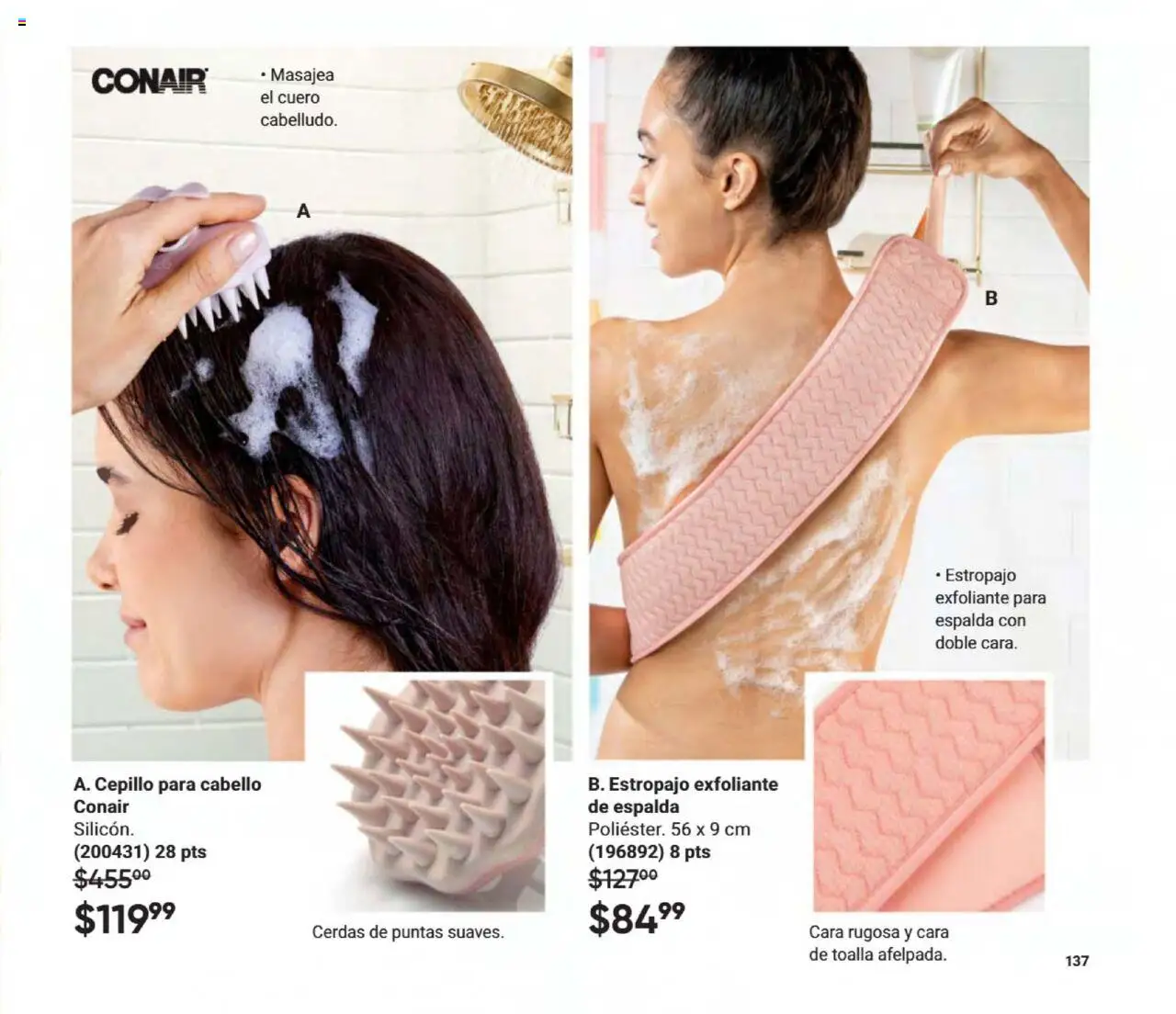 Nuevas ofertas de AVON válidas en toda la República Mexicana desde el 09.08.2025. ¡Encuentra las mejores ofertas en AVON - Casa & Estilo 13 2025! | Página: 139 | Productos: Cepillo, Estropajo, Toalla