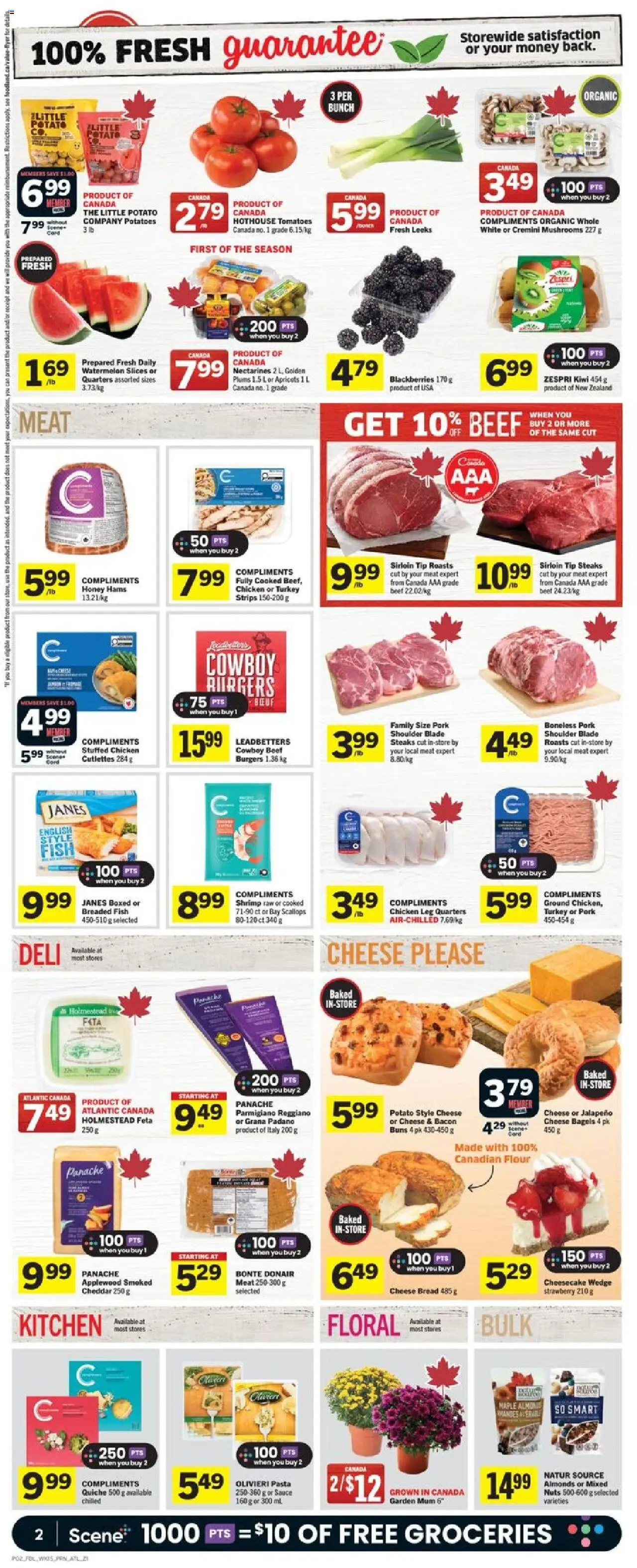 Foodland flyer valid from 07.08.2025 | Page: 3 | Products: Beef, Nuts, Potatoes, Tomatoes
