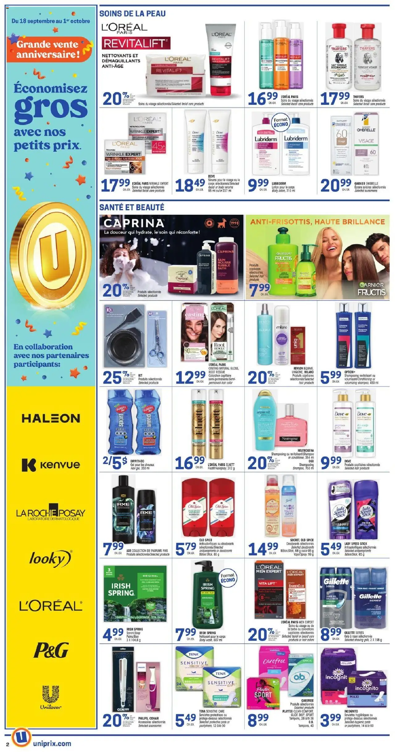 Uniprix flyer valid from 18.09.2025 | Page: 4 | Products: Hair color, Bath, Oil