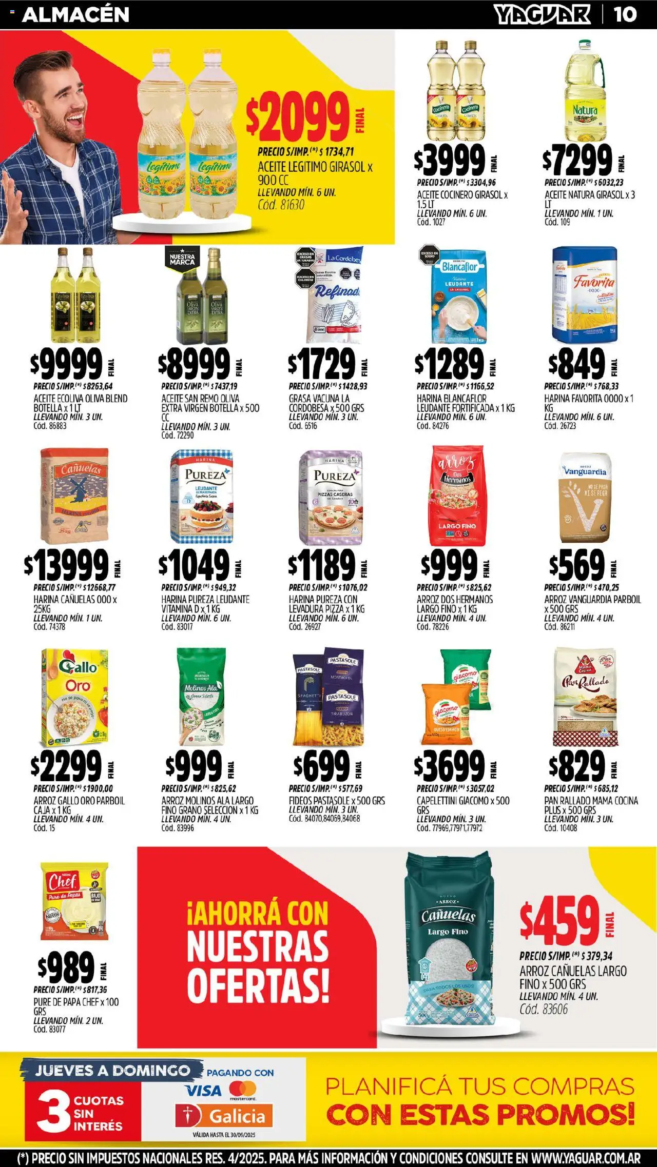 Yaguar - General Roca │ válido desde el 15.09.2025 | Página: 12 | Productos: Botella, Pan, Pizza, Arroz