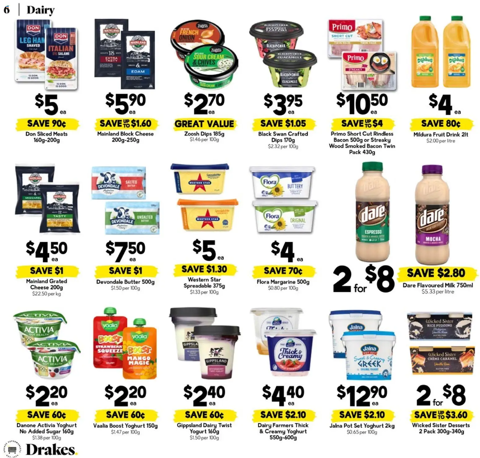 Drakes catalogue - valid from 18.02.2026 | Page: 6 | Products: Butter, Salami, Sour cream, Sugar