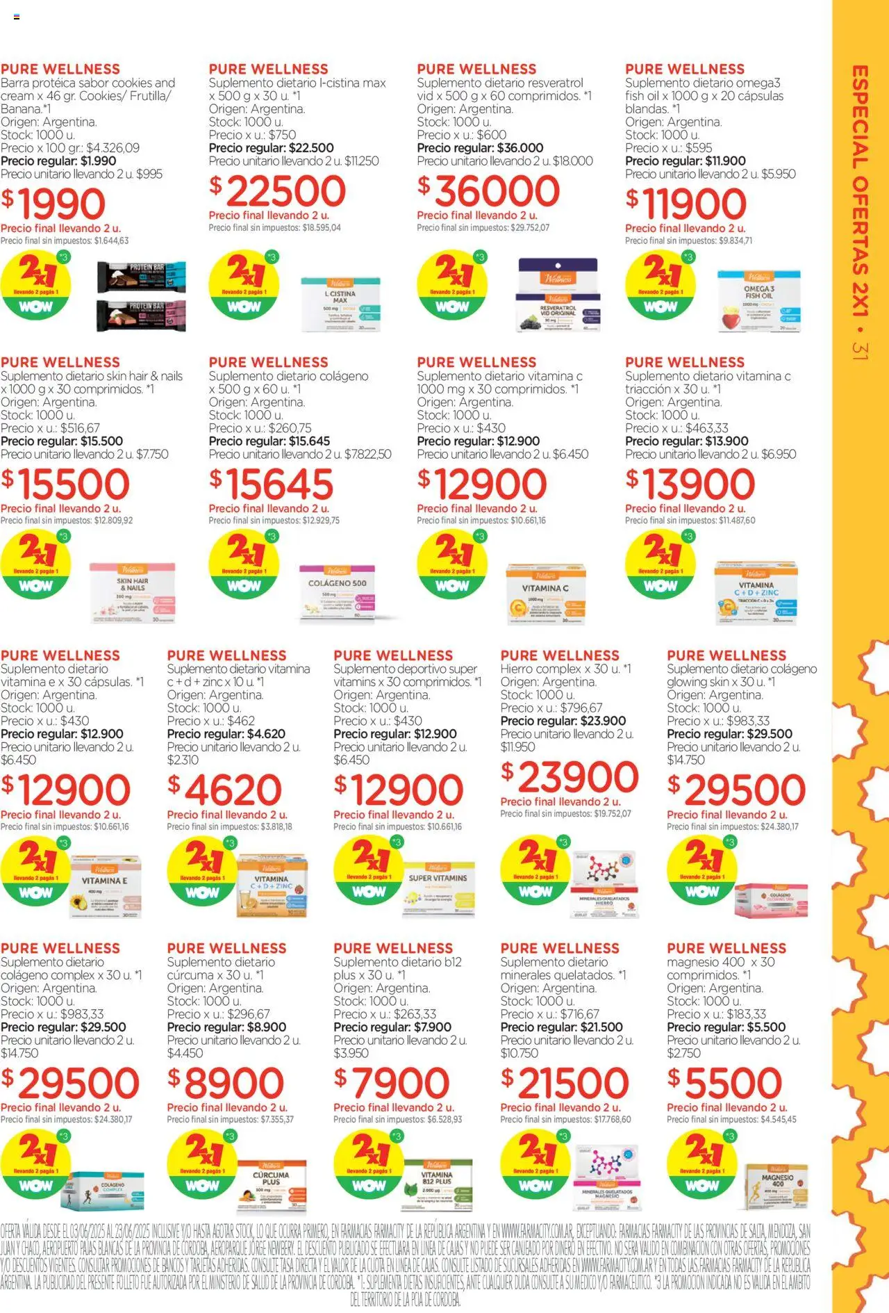 Farmacity catálogo │ válido desde el 03.06.2025 | Página: 31 | Productos: Suplemento dietario, Banana, Curcuma