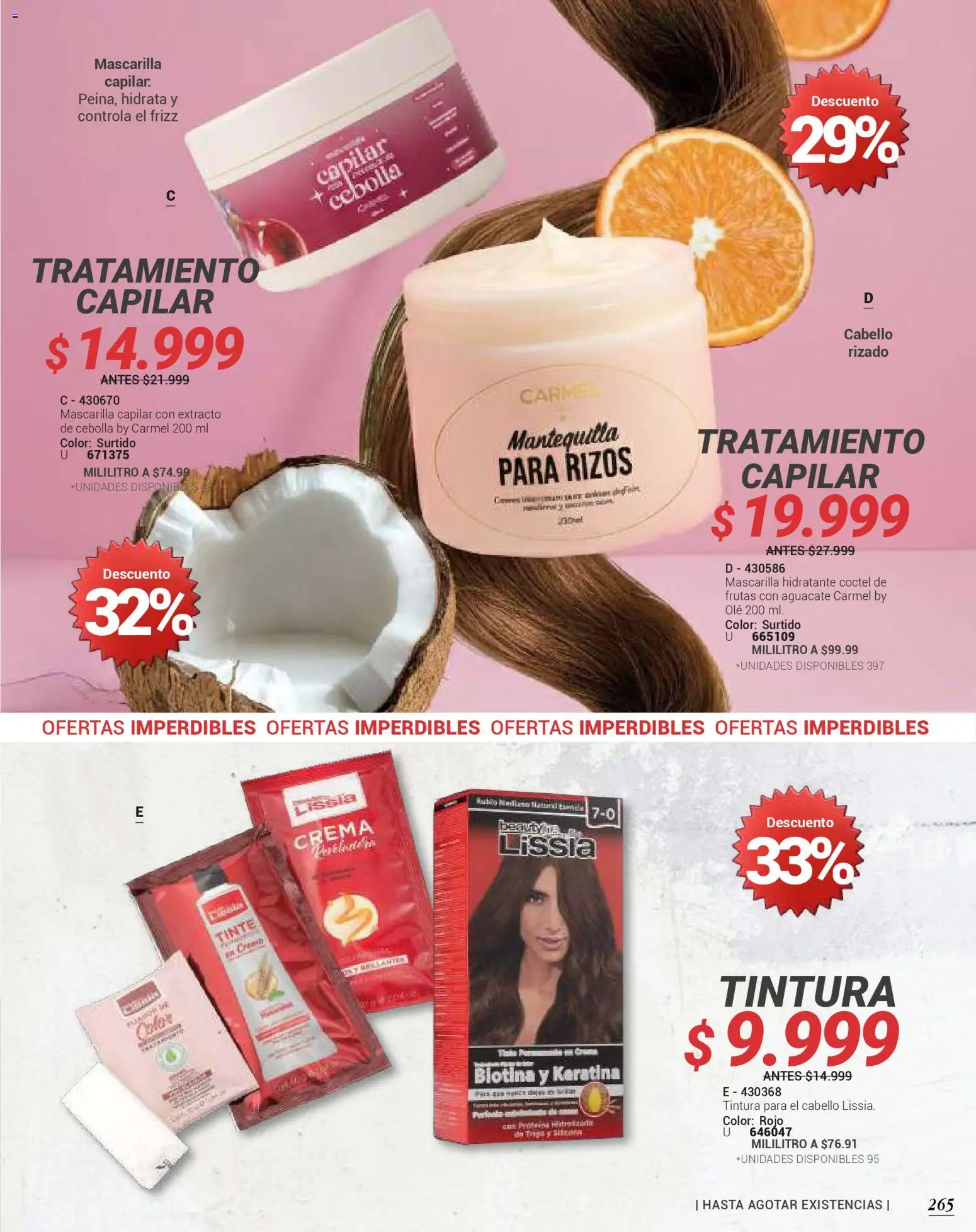 Carmel revista - valida desde el 01.03.2026 | Página: 265 | Productos: Aguacate, Crema, Cebolla, Tintura