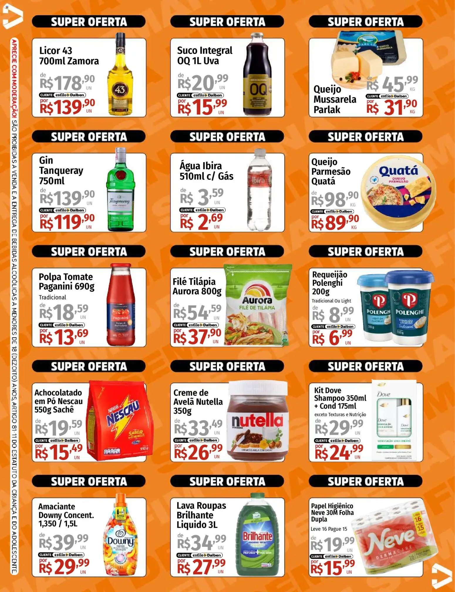 Supermercado Dalben Folheto - válido de 16.01.2026 | Página: 2 | Produtos: Shampoo, Nescau, Queijo, Papel higiênico