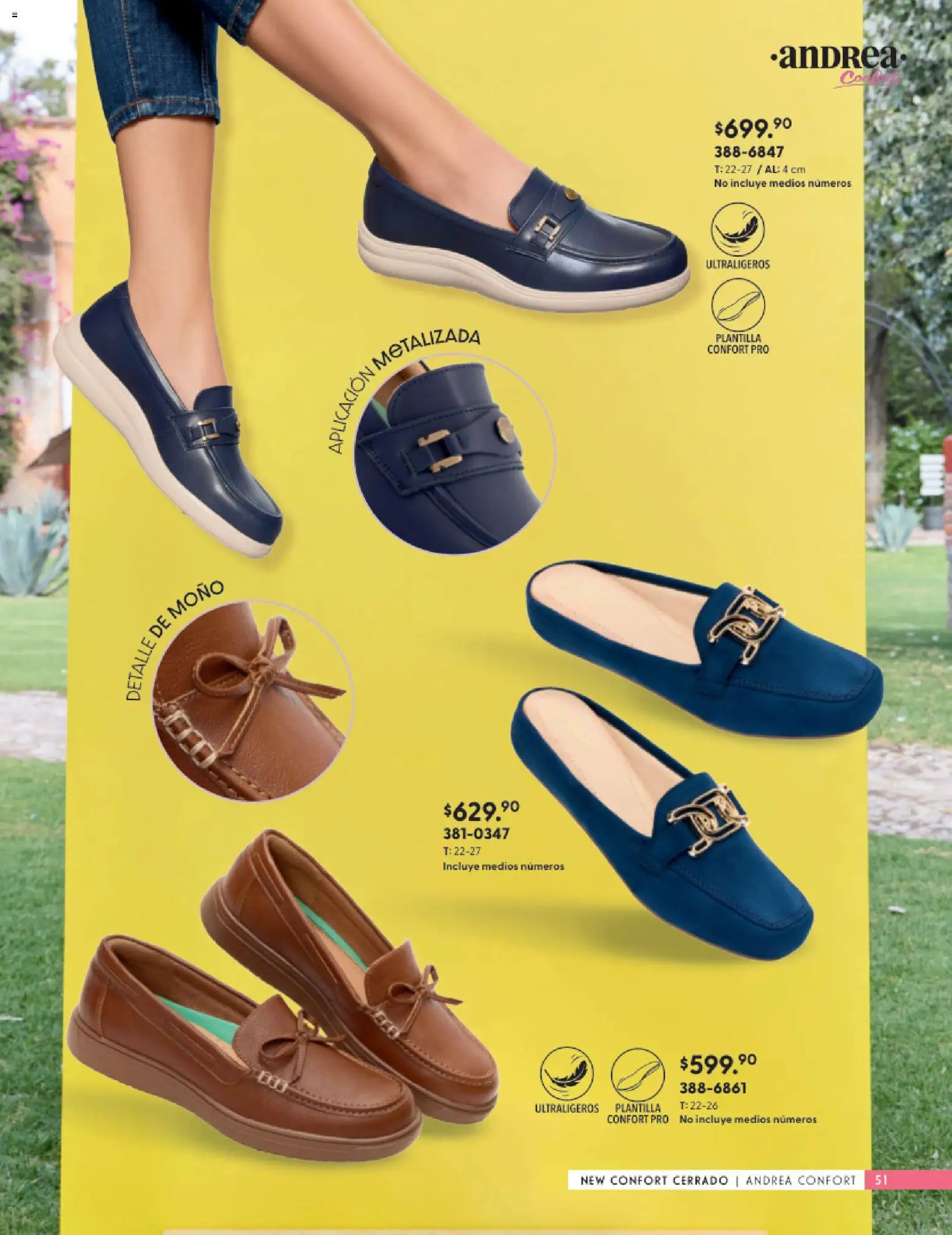 Nuevas ofertas de Andrea válidas en toda la República Mexicana desde el 25.01.2026. ¡Encuentra las mejores ofertas en Andrea catálogo Calzado Confort ! | Página: 51 | Productos: Moño