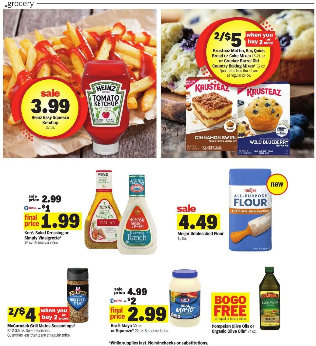 Meijer Weekly Ad - valid from 03.08.2025 | Page: 10 | Products: Oil, Salad, Blueberries, Grill