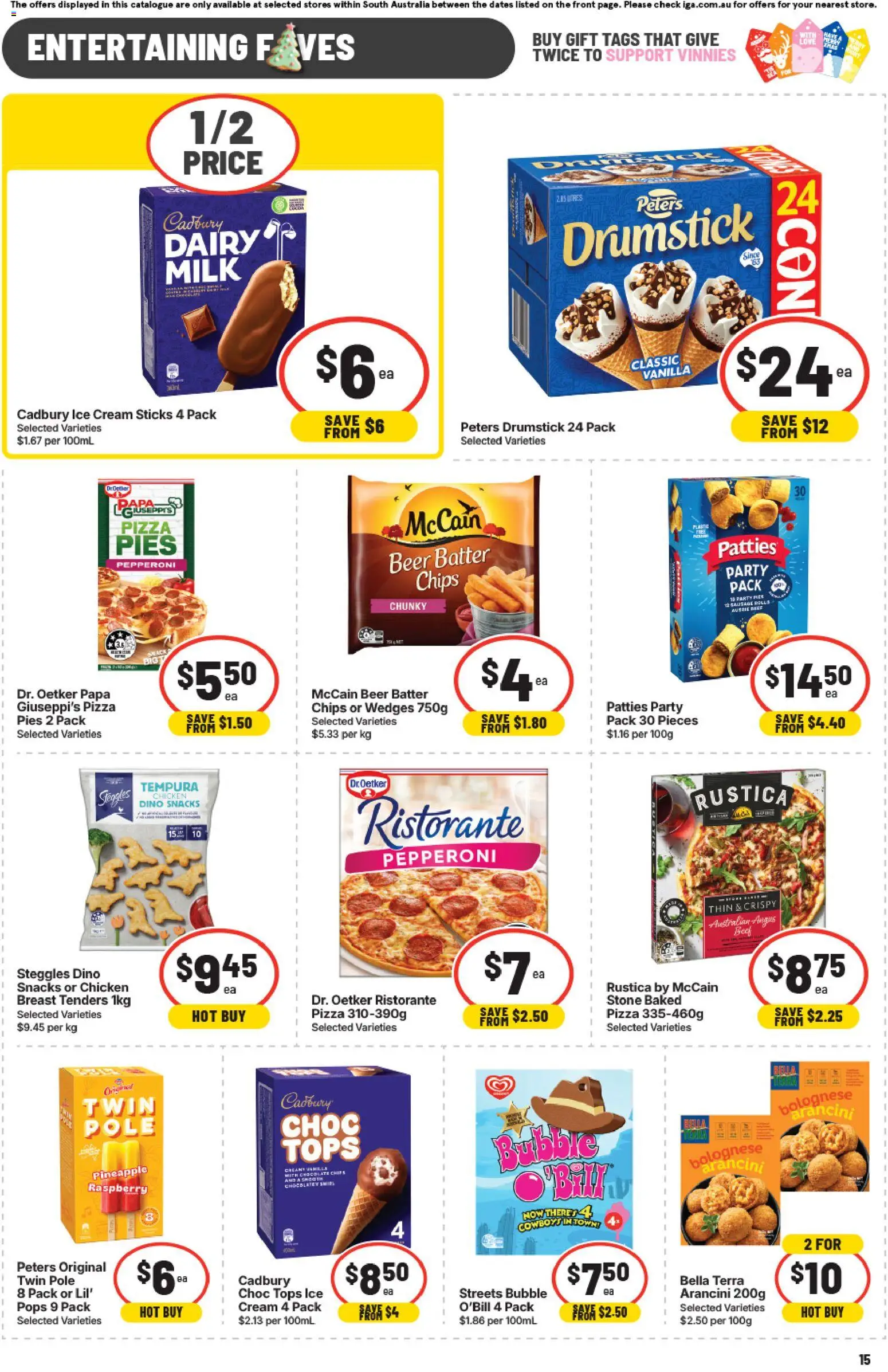 IGA catalogue - valid from 12.11.2025 | Page: 11 | Products: Pizza, Chicken, Pineapple, Pies