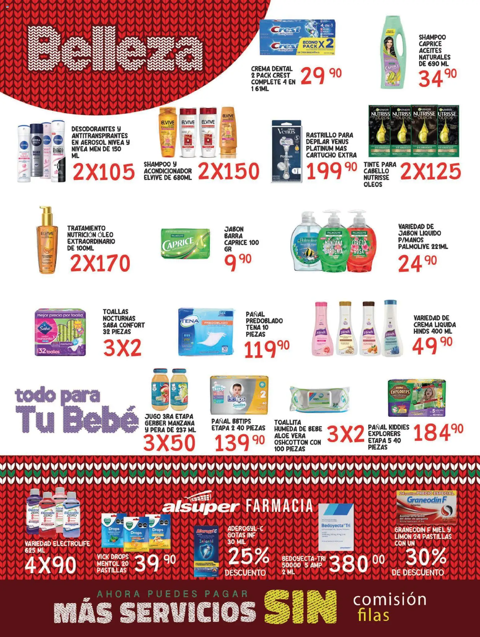 Nuevas ofertas de Alsuper válidas en toda la República Mexicana desde el 25.11.2025. ¡Encuentra las mejores ofertas en Alsuper folleto Chihuahua Capital! | Página: 4 | Productos: Rastrillo, Manzana, Barra, Acondicionador