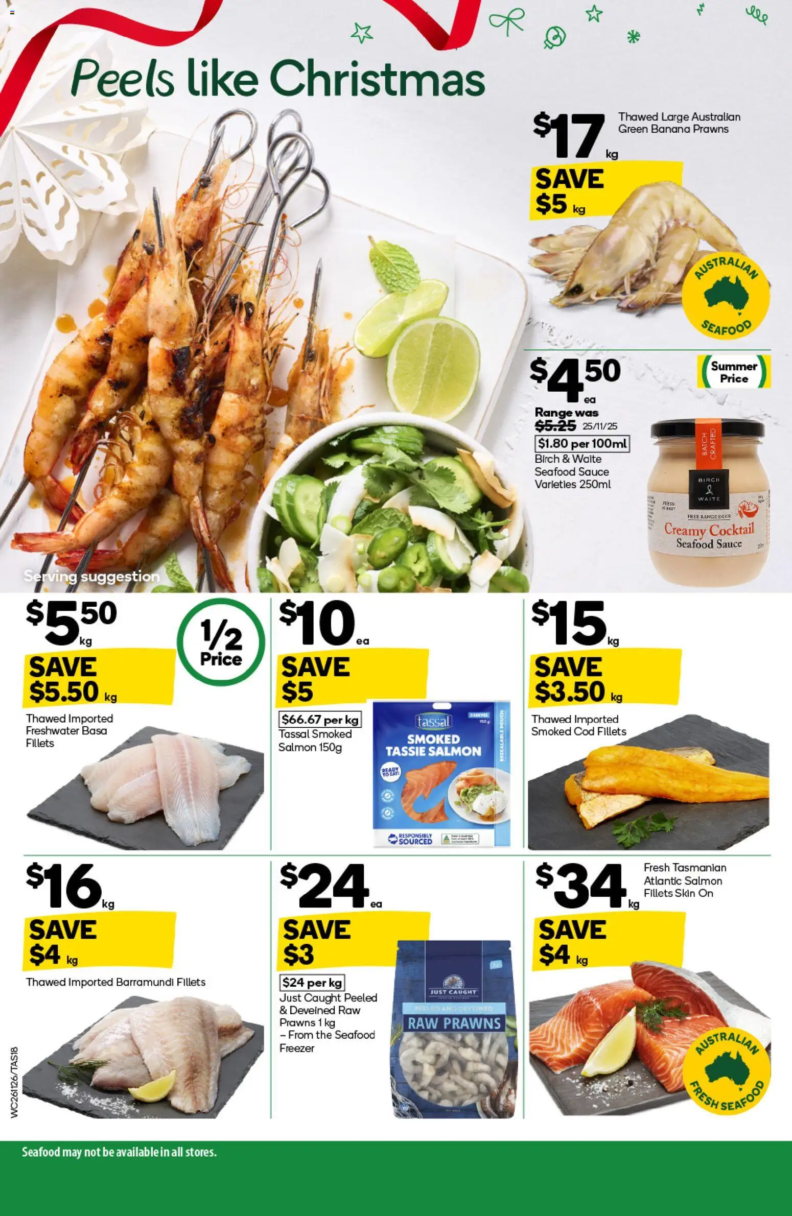 Woolworths catalogue - valid from 26.11.2025 | Page: 18 | Products: Salmon, Sauce, Seafood, Freezer