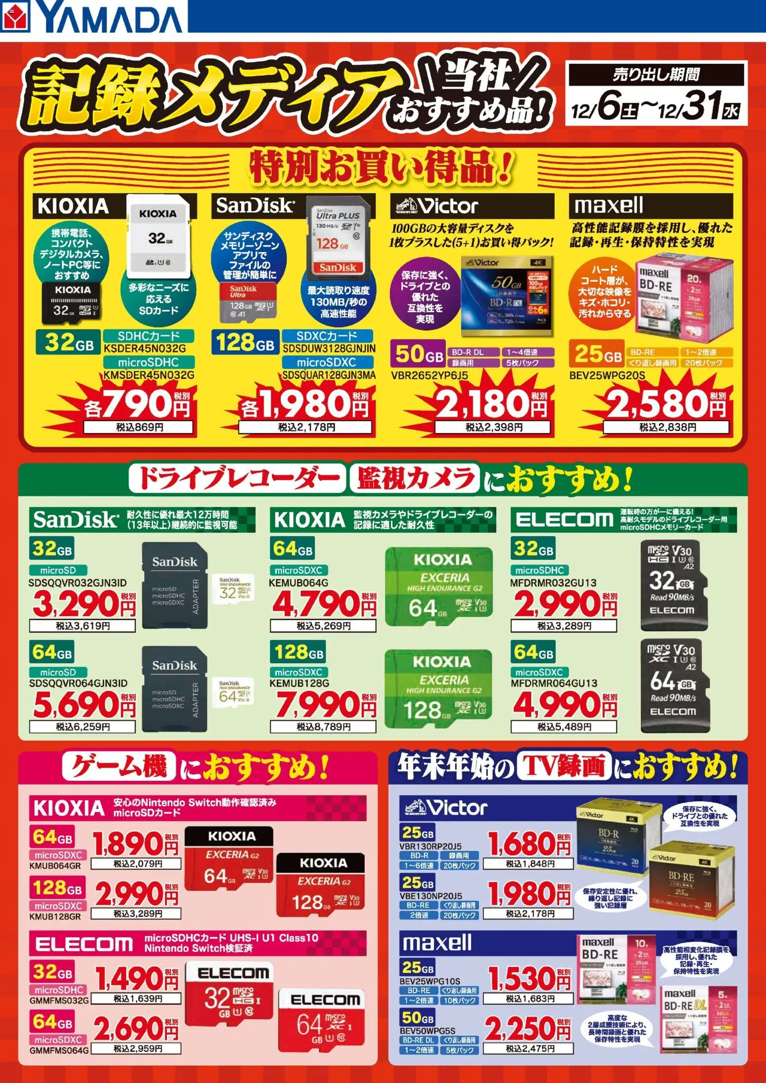 {H1} | ページ: 1 | 製品: ゲーム機, SDカード, ドライブレコーダー