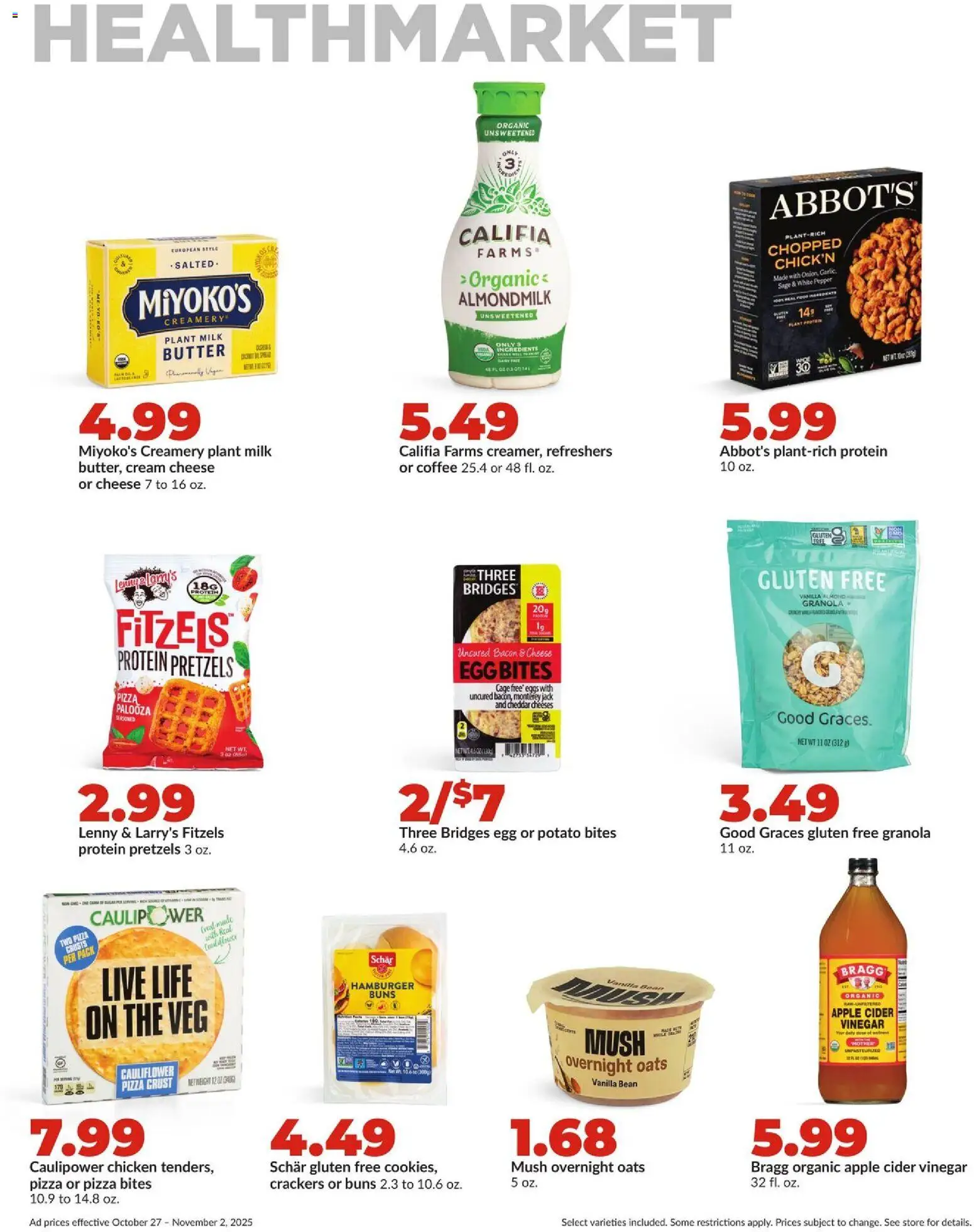 HyVee Weekly Ad - valid from 27.10.2025 | Page: 29 | Products: Milk, Eggs, Cream, Cauliflower
