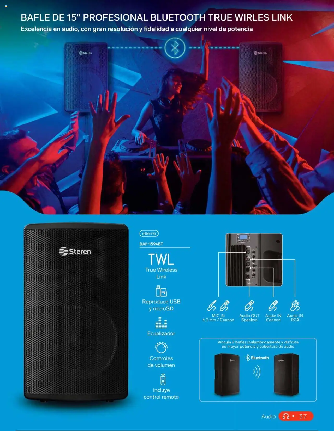 Nuevas ofertas de Steren válidas en toda la República Mexicana desde el 01.01.2025. ¡Encuentra las mejores ofertas en Steren catálogo! | Página: 55 | Productos: Usb, Ecualizador, Audio, Control remoto