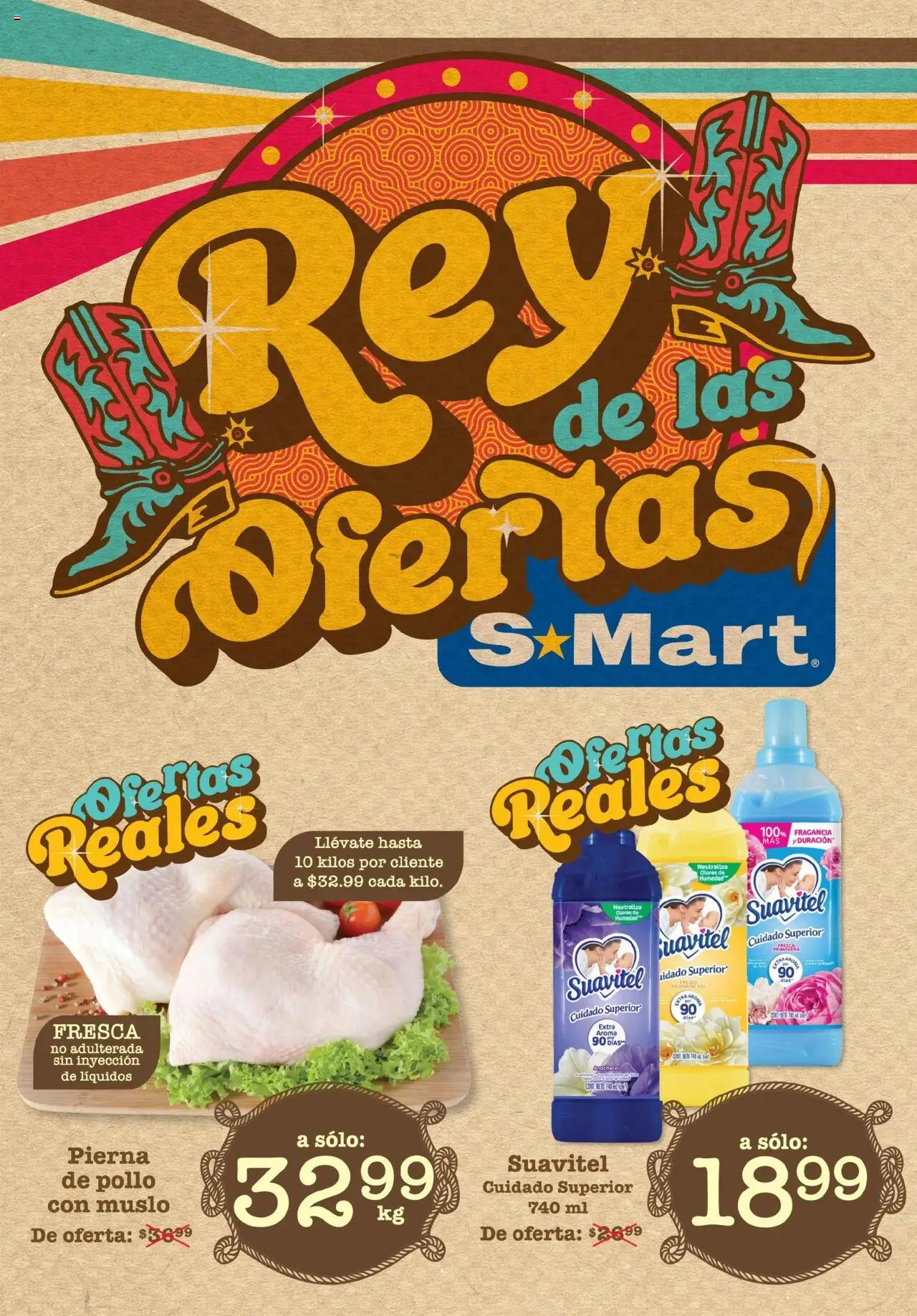 Nuevas ofertas de S-Mart válidas en toda la República Mexicana desde el 29.07.2025. ¡Encuentra las mejores ofertas en S-Mart - Folleto de Feria - Monterrey! | Página: 1 | Productos: Pollo, Fragancia