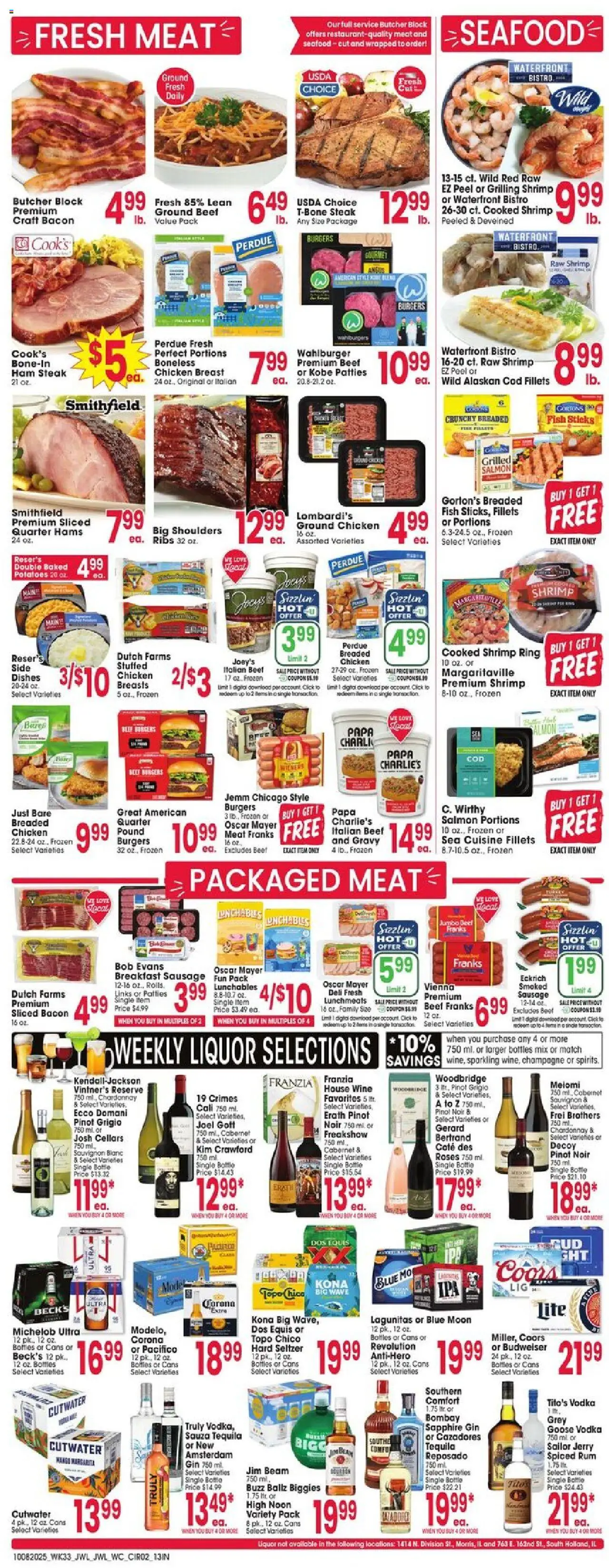 Jewel Osco Weekly Ad - IN - valid from 08.10.2025 | Page: 2 | Products: Ring, Vodka, Sausage, Beet