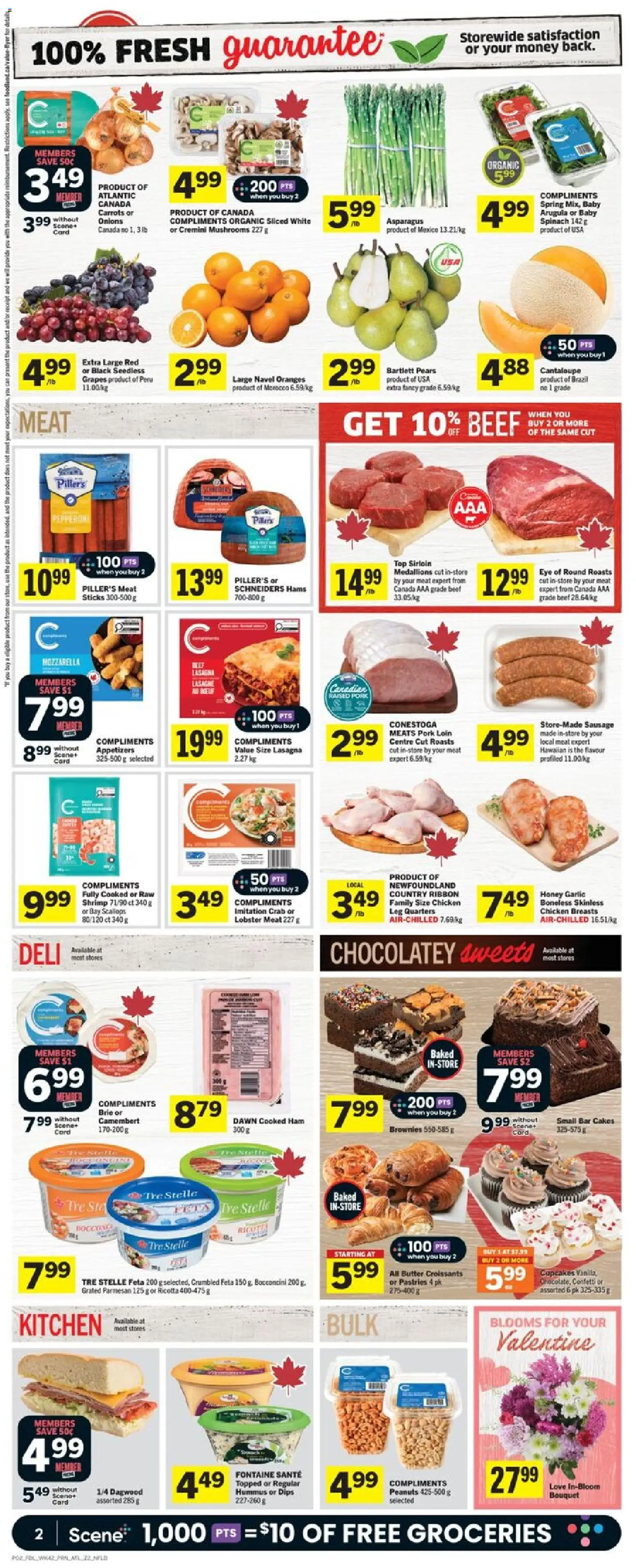 Foodland flyer valid from 12.02.2026 | Page: 3 | Products: Beef, Butter, Ham, Pork