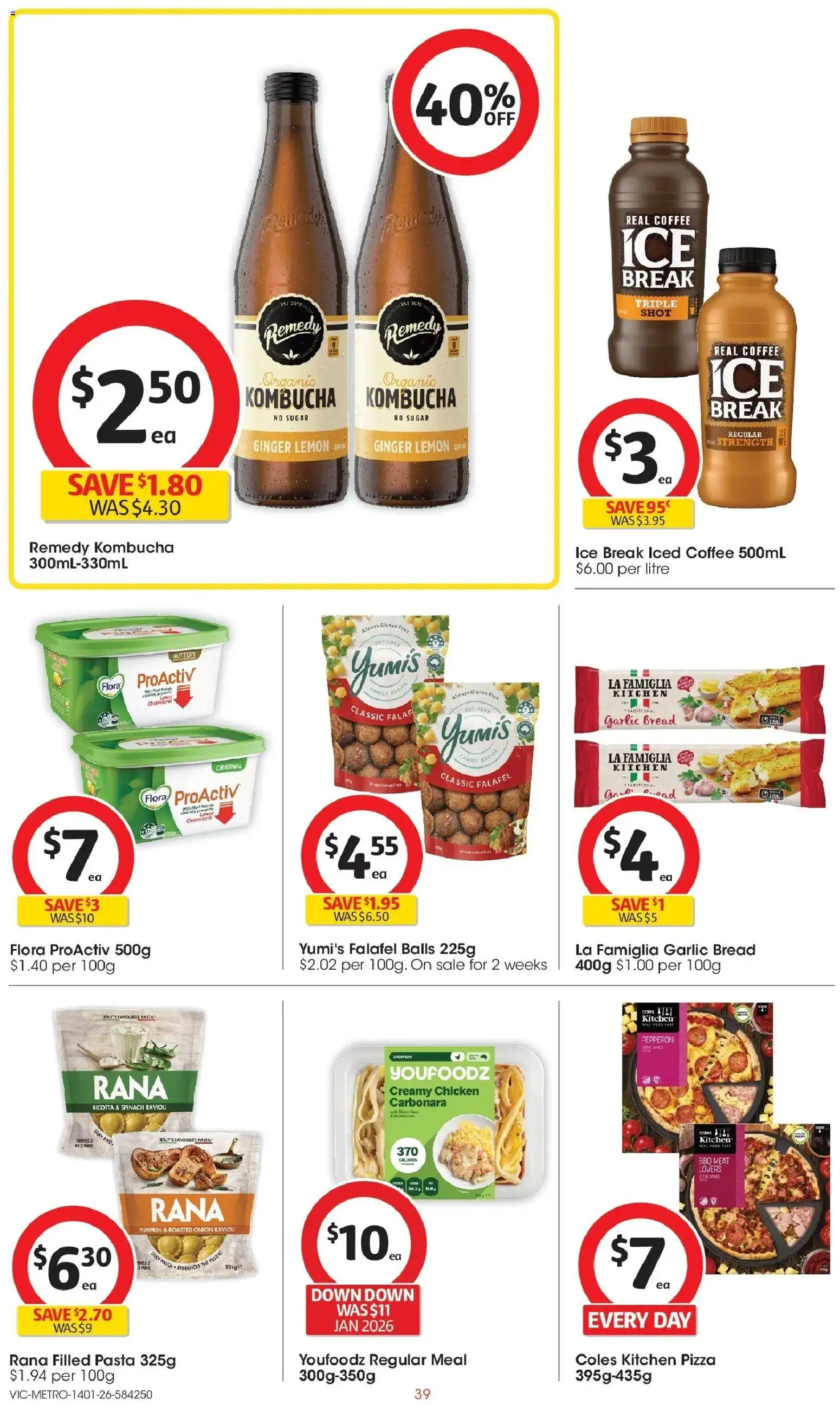 Coles catalogue - valid from 14.01.2026 | Page: 39 | Products: Bread, Chicken, Meat, Garlic