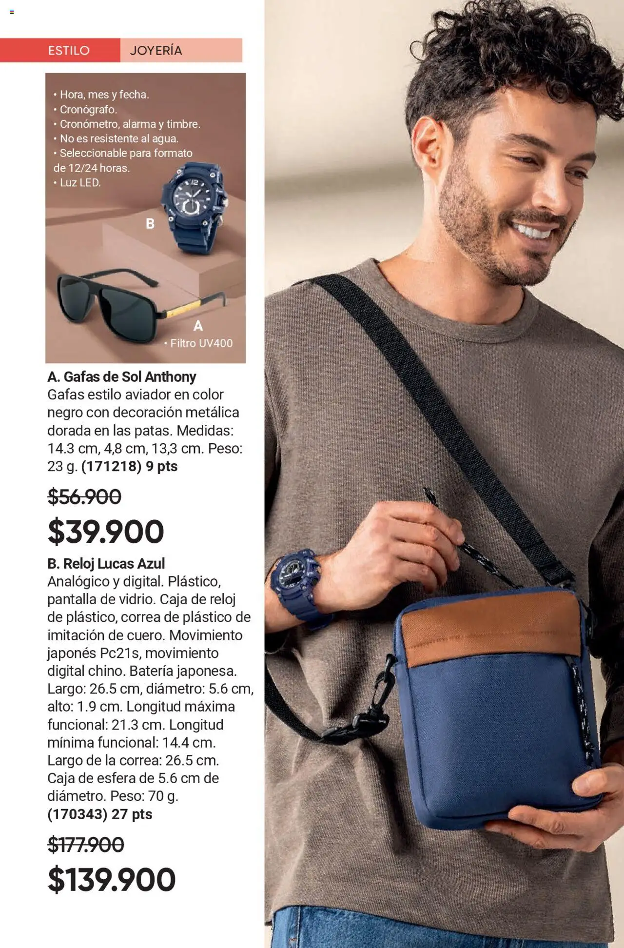 Avon revista - valida desde el 12.09.2025 | Página: 50 | Productos: Reloj, Gafas de sol, Caja, Batería