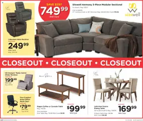 Preview of Fred Meyer weekly ads valid from 15.10.2025 | Page: 11 | Products: Table, Chair, Recliner, Sectional