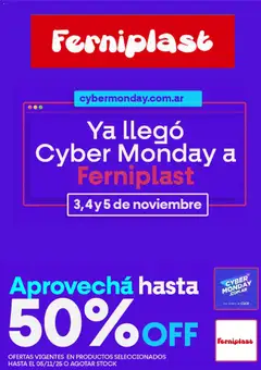 Vista previa Ferniplast - Cyber Monday válido desde el 03.11.2025