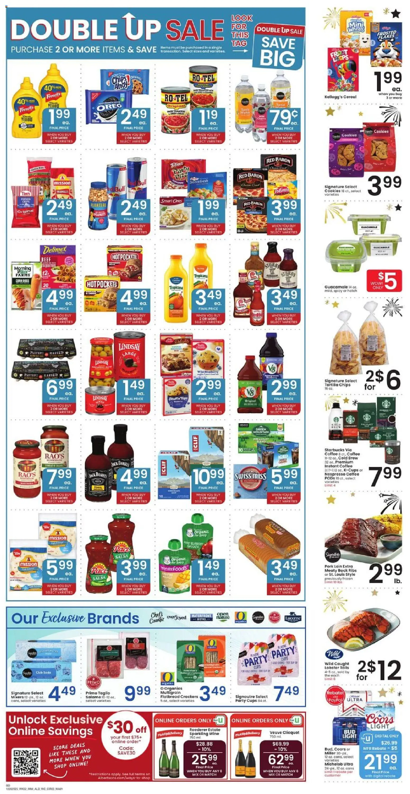 Albertsons Weekly Ad - valid from 26.12.2025 | Page: 2 | Products: Corn, Pork, Beef, Water