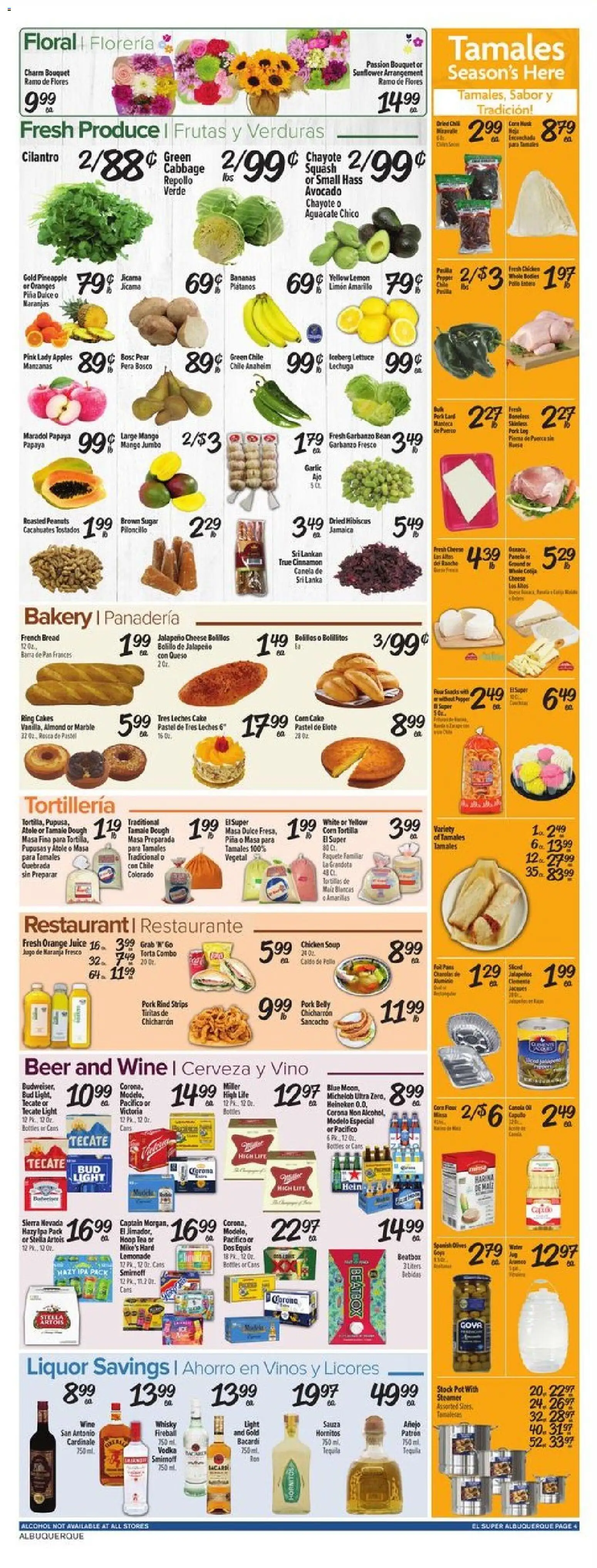 El Super Weekly Ad - NM - valid from 14.01.2026 | Page: 4 | Products: Bread, Oranges, Tea, Sugar