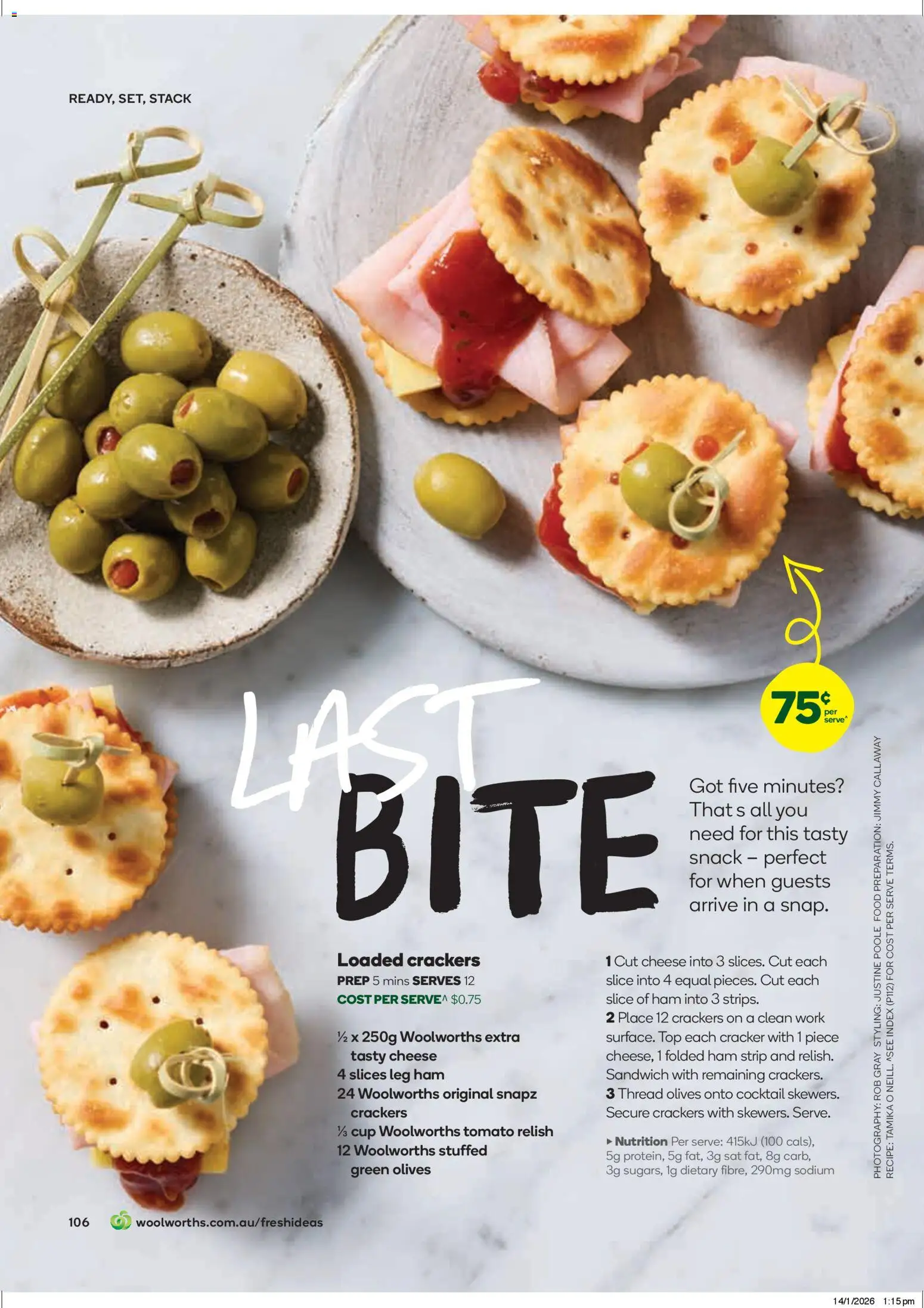 Woolworths catalogue - valid from 01.03.2026 | Page: 106 | Products: Crackers, Cheese, Olives, Relish