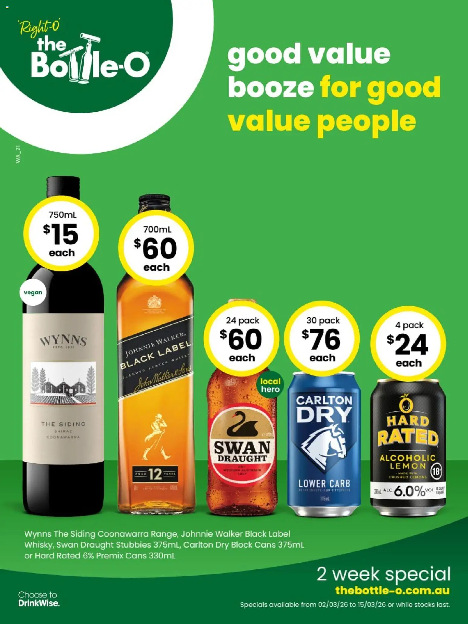 The Bottle-O catalogue - valid from 02.03.2026 | Page: 1 | Products: Lemon, Scotch