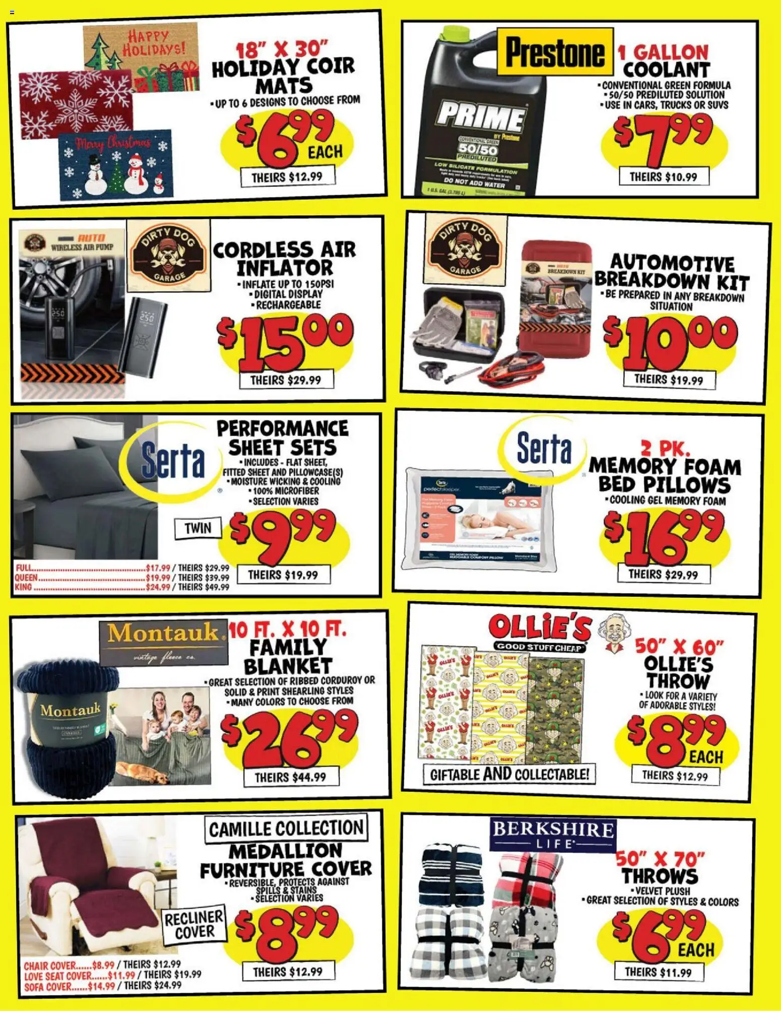 Ollie's Weekly Ad - valid from 14.11.2025 | Page: 3 | Products: Pillow, Water, Sheet, Fitted Sheet