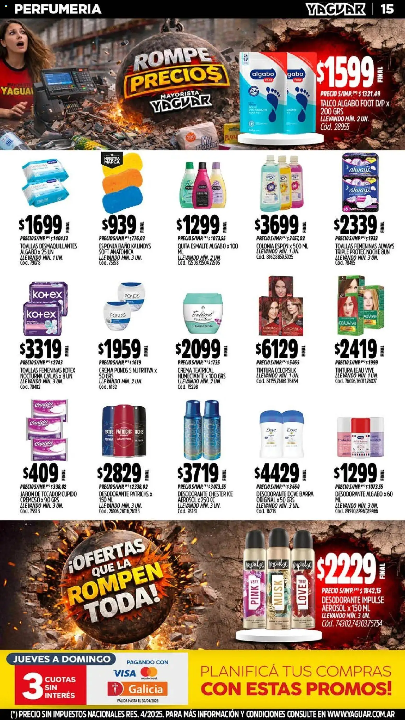 Yaguar - Oferta Semanal Salta │ válido desde el 20.04.2026 | Página: 16 | Productos: Toallas, Baño, Tintura, Crema