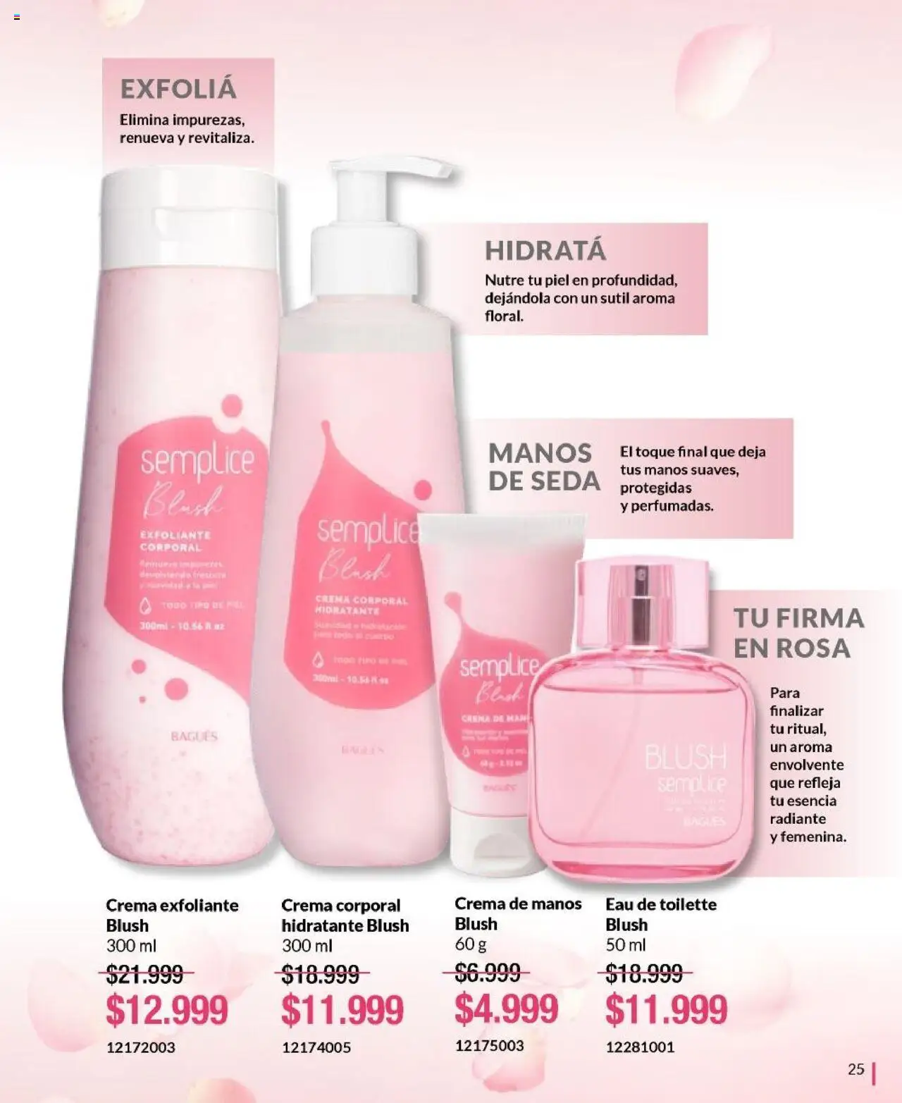 Bagués catálogo │ válido desde el 01.06.2025 | Página: 25 | Productos: Eau de toilette, Exfoliante corporal, Crema de manos, Radiante