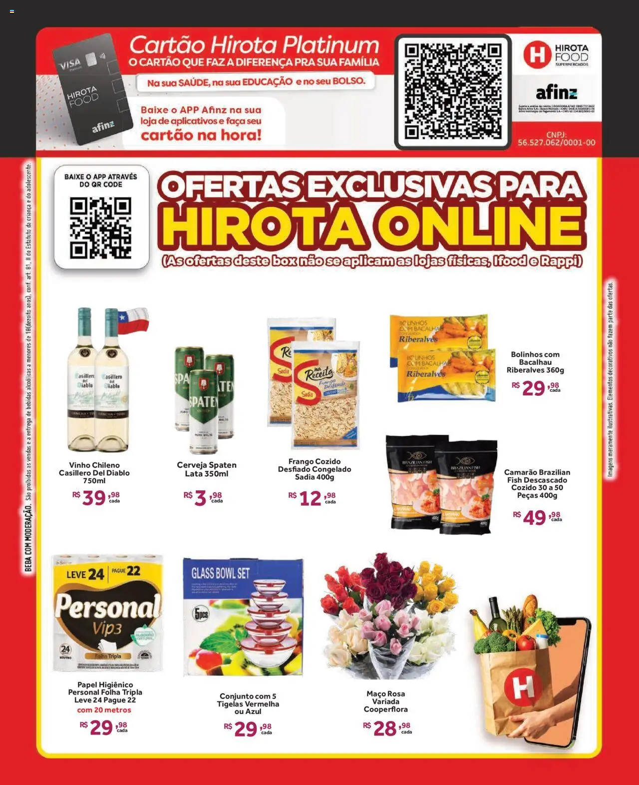 Hirota Food Folheto - válido de 24.09.2025 | Página: 5 | Produtos: Camarão, Vinho, Cerveja, Papel higiênico