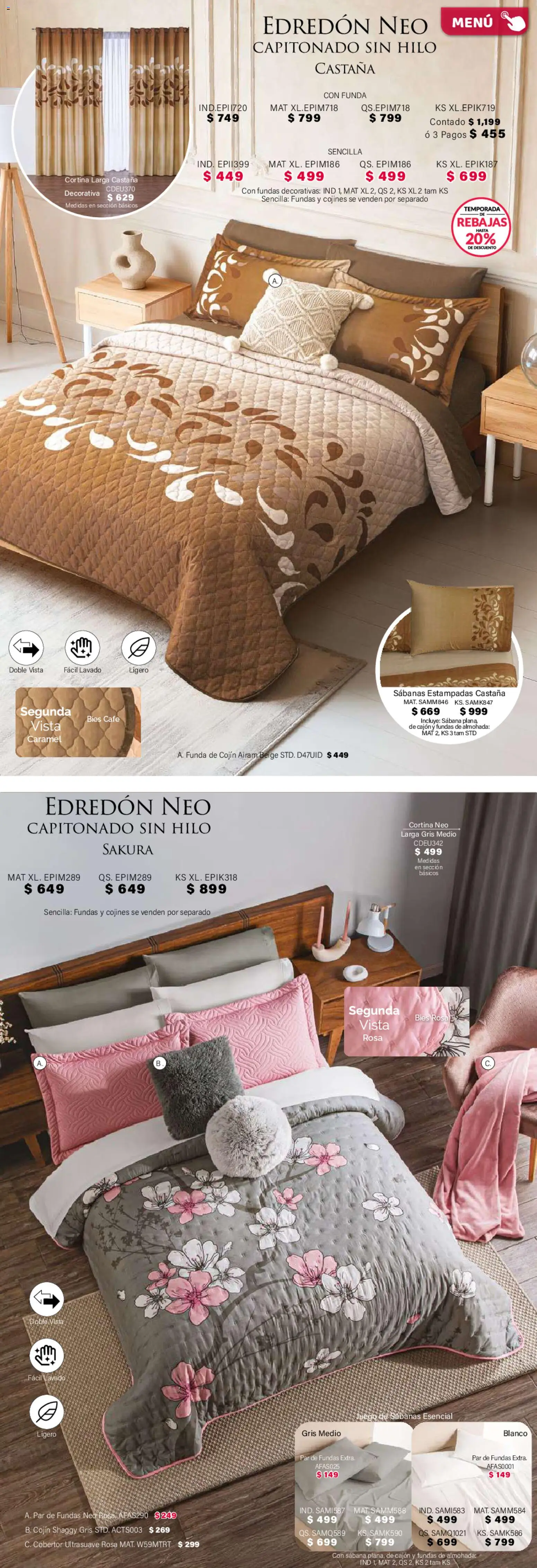 Nuevas ofertas de Colchas Concord válidas en toda la República Mexicana desde el 01.02.2026. ¡Encuentra las mejores ofertas en Colchas Concord catálogo! | Página: 55 | Productos: Cobertor, Café, Funda, Sabanas