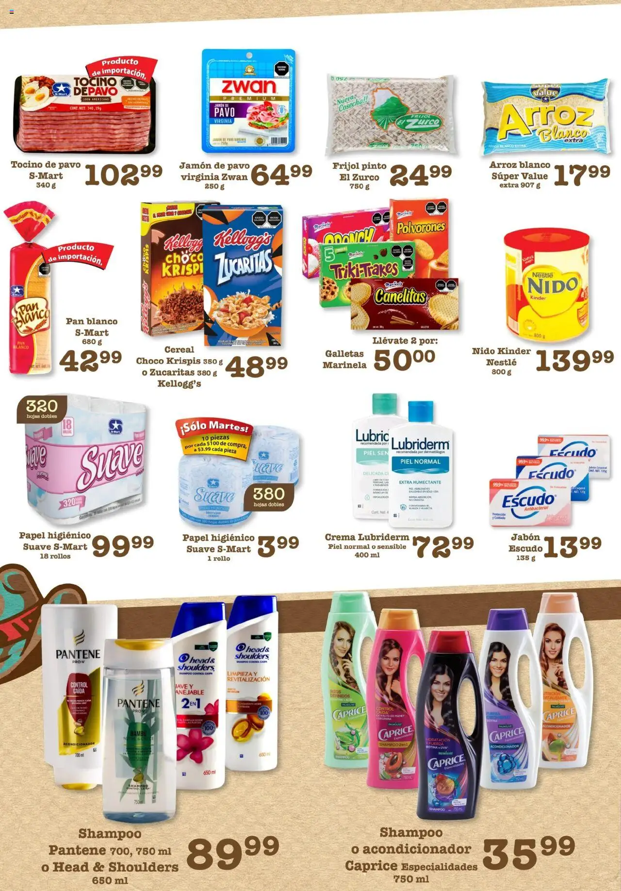 Nuevas ofertas de S-Mart válidas en toda la República Mexicana desde el 29.07.2025. ¡Encuentra las mejores ofertas en S-Mart - Folleto - Juarez! | Página: 5 | Productos: Tocino, Pan, Perfume, Jabón