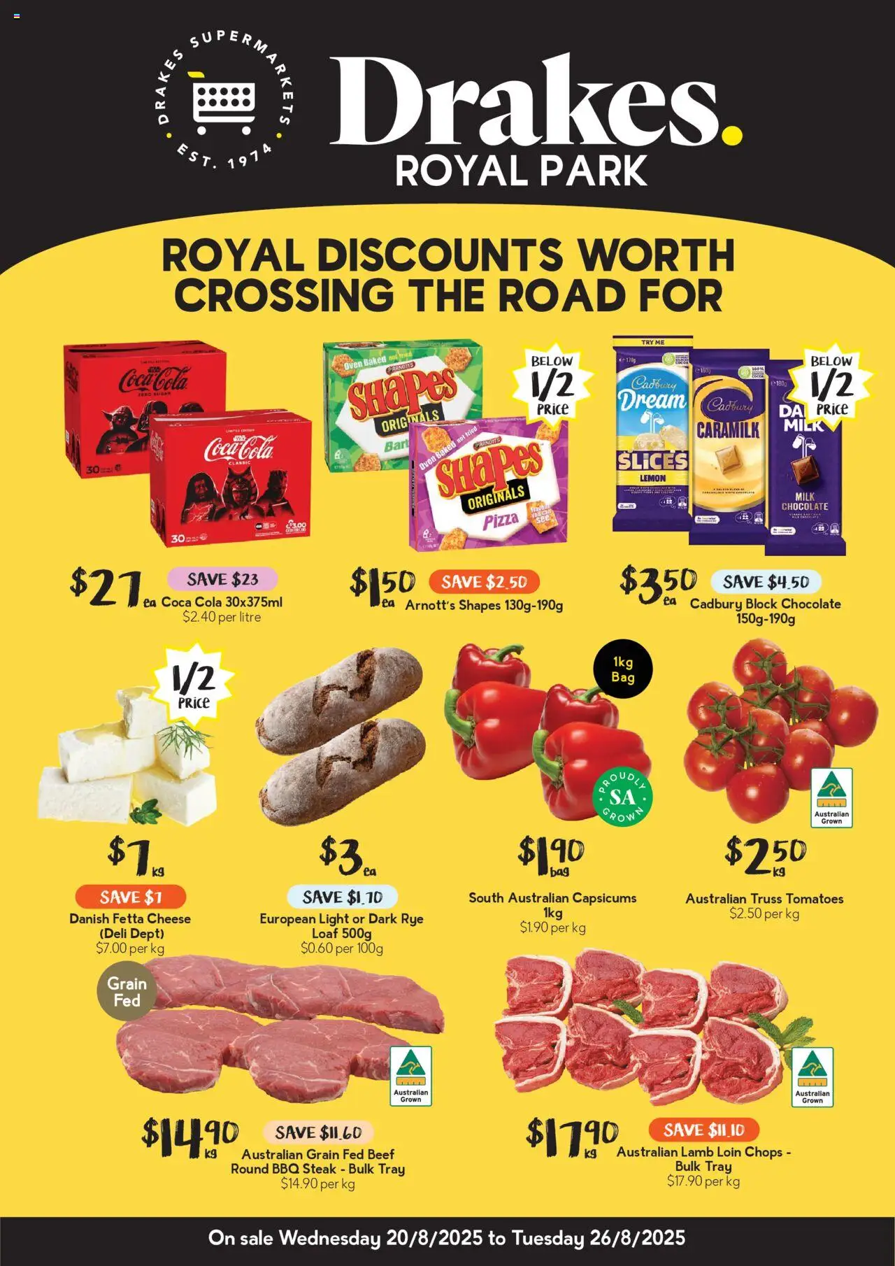 Drakes catalogue - valid from 20.08.2025 | Page: 1 | Products: Chocolate, Beef, Rye, Lemon