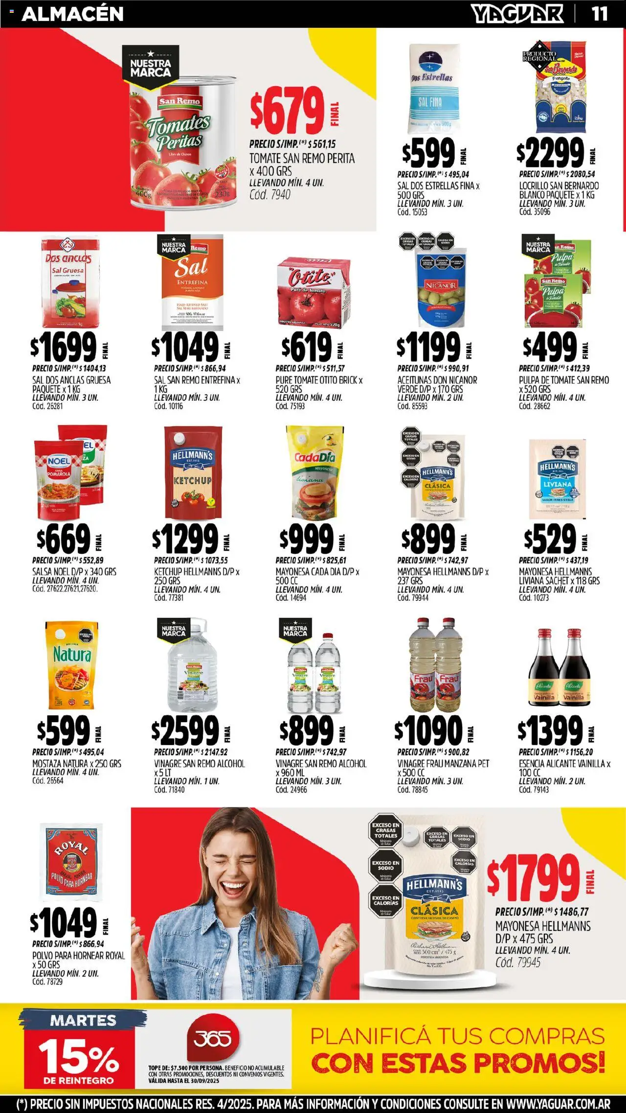 Yaguar - Salta │ válido desde el 15.09.2025 | Página: 12 | Productos: Polvo, Tomate, Manzana, Pure de Tomate