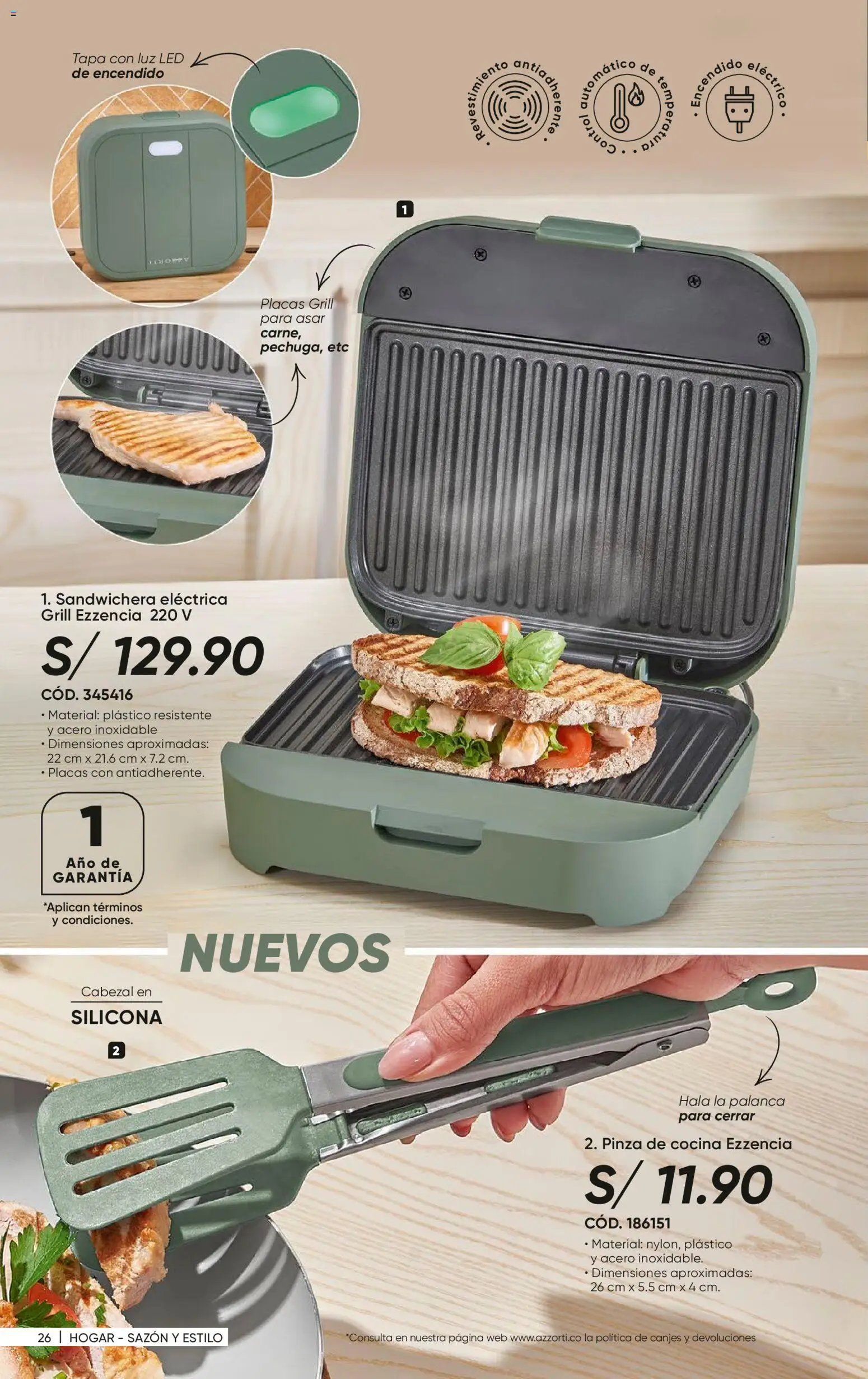 Catálogo Azzorti válido desde 09.03.2026 | Página: 28 | Productos: Cocina, Sandwichera