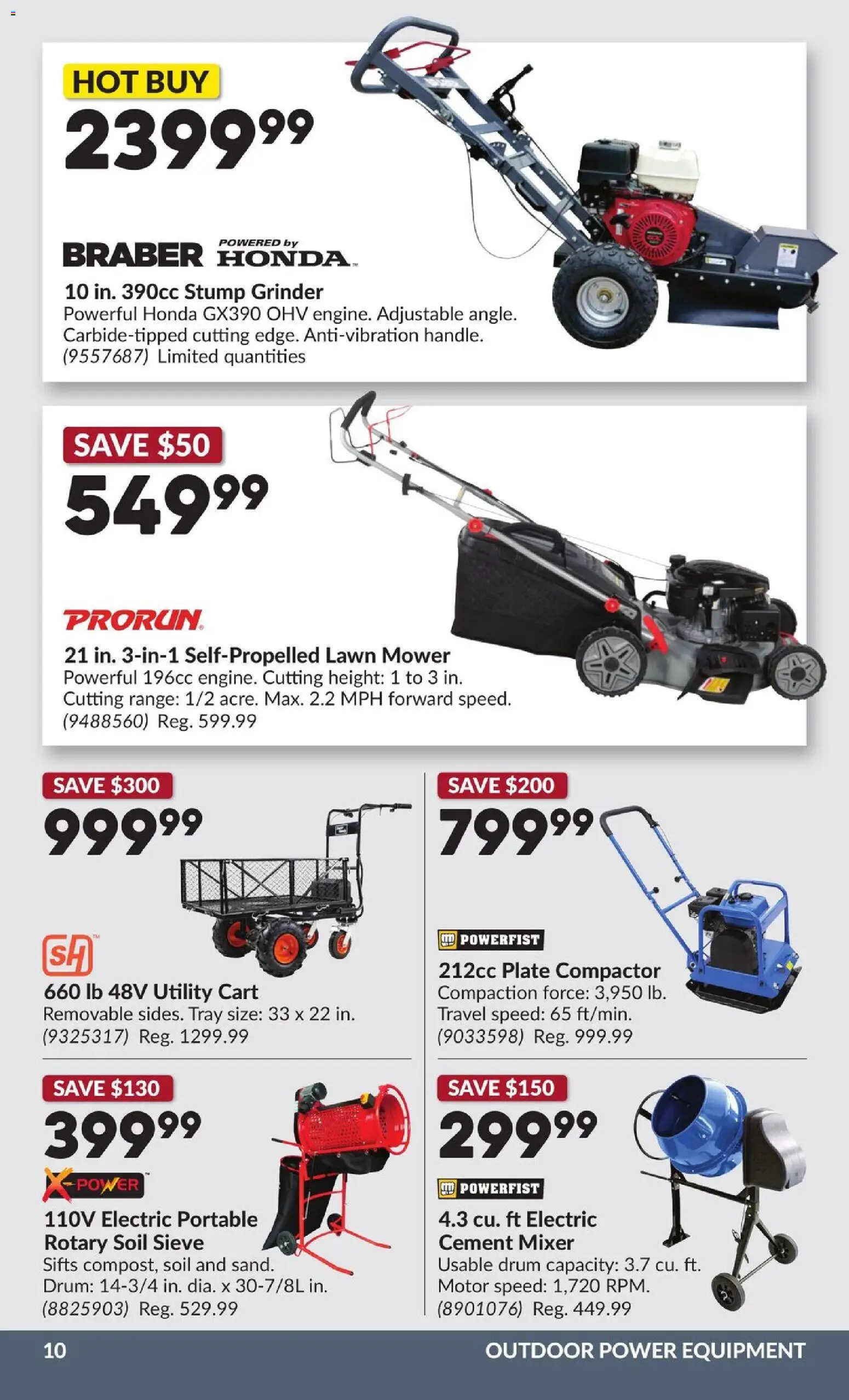 Princess Auto flyer valid from 07.04.2026 | Page: 16 | Products: Grinder, Mixer, Mower