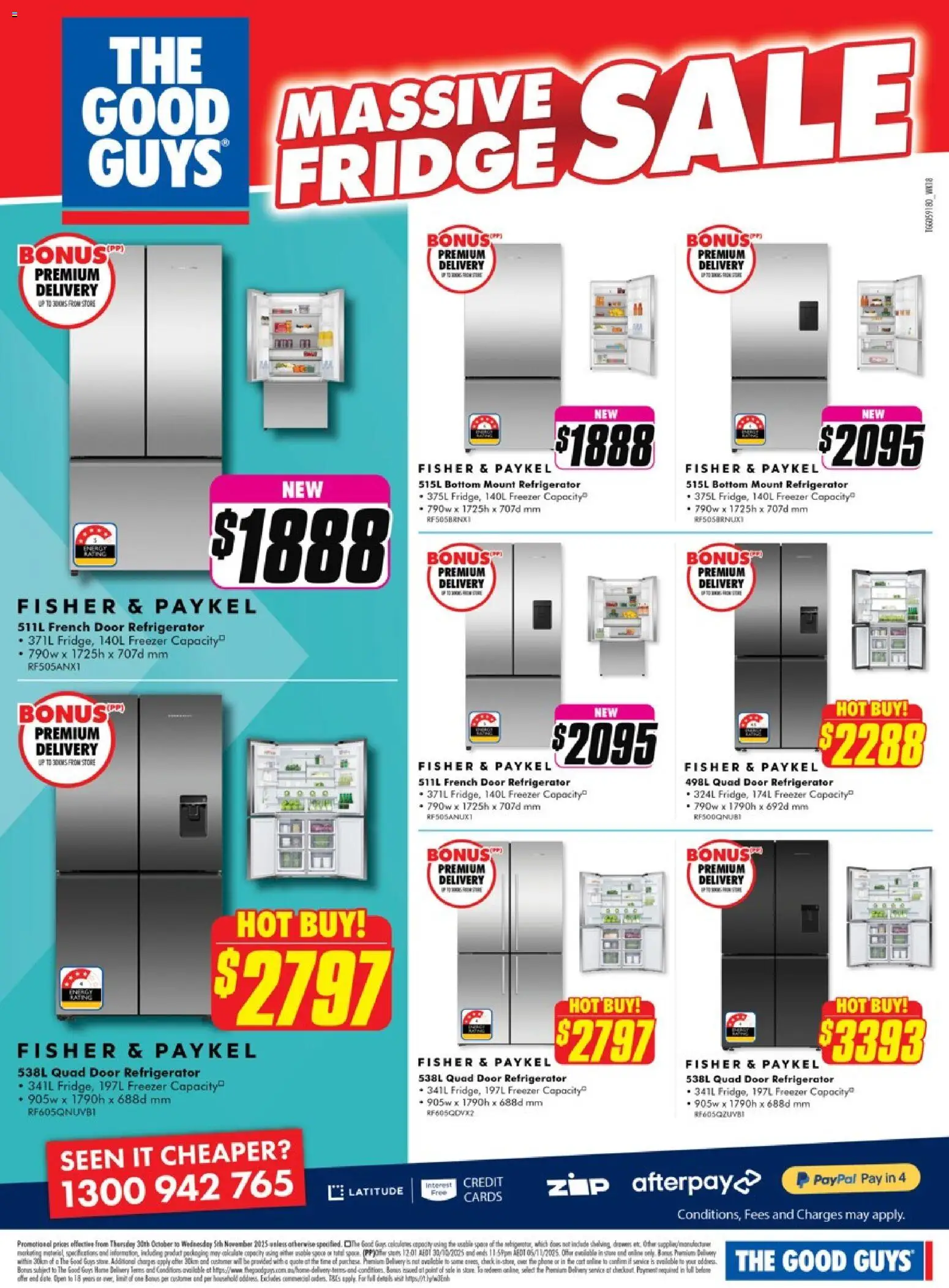 The Good Guys catalogue - valid from 29.10.2025 | Page: 5 | Products: Door, Phone, Fridge, Freezer