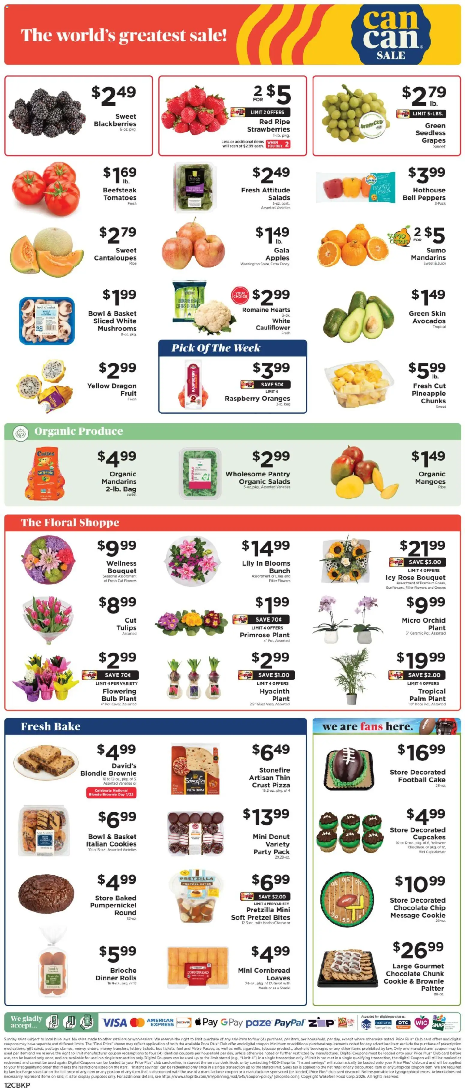ShopRite Weekly Ad - valid from 16.01.2026 | Page: 13 | Products: Peppers, Apples, Oranges, Pineapple