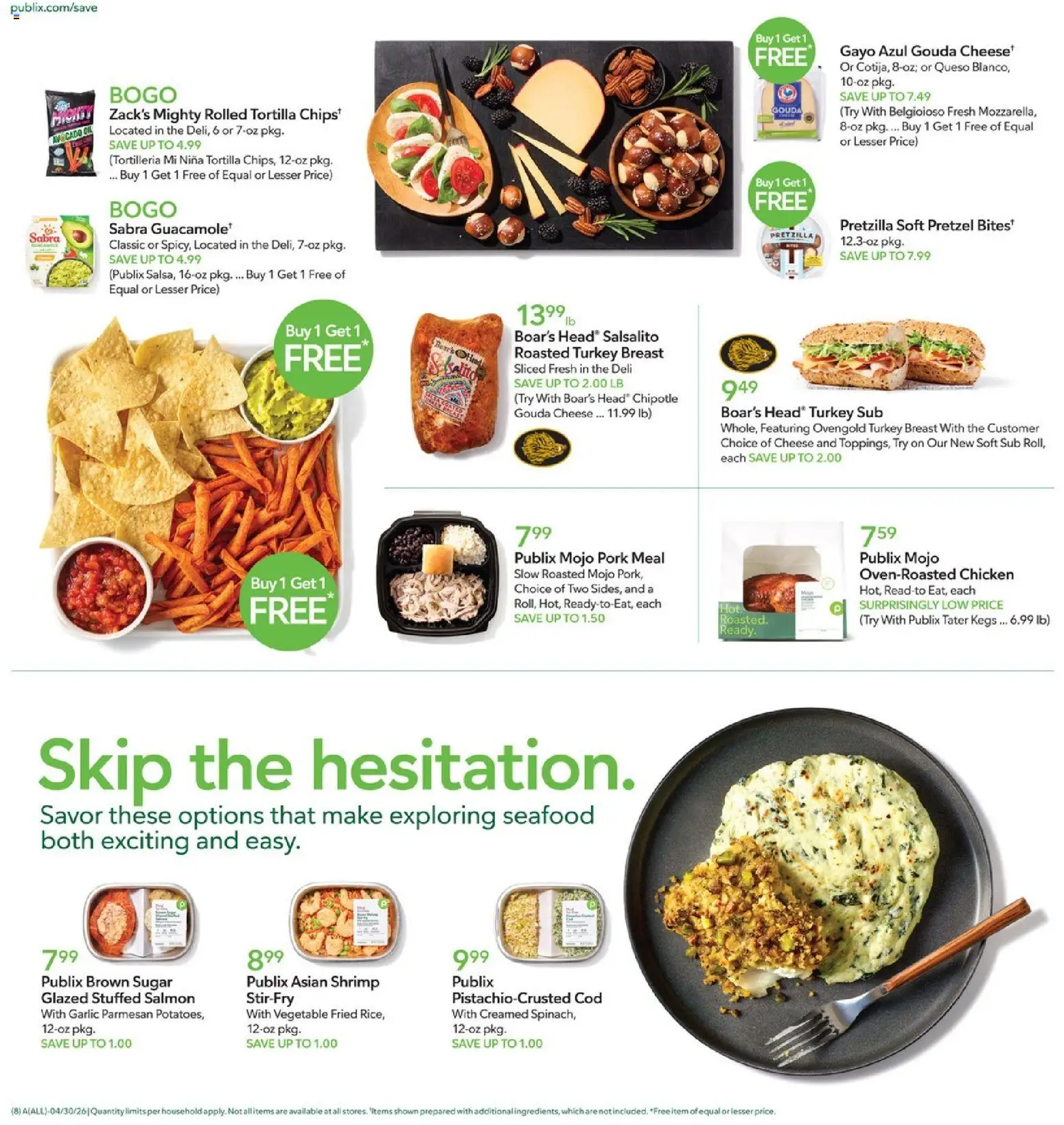 Publix Weekly Ad - valid from 29.04.2026 | Page: 8 | Products: Cheese, Chips, Avocado, Garlic
