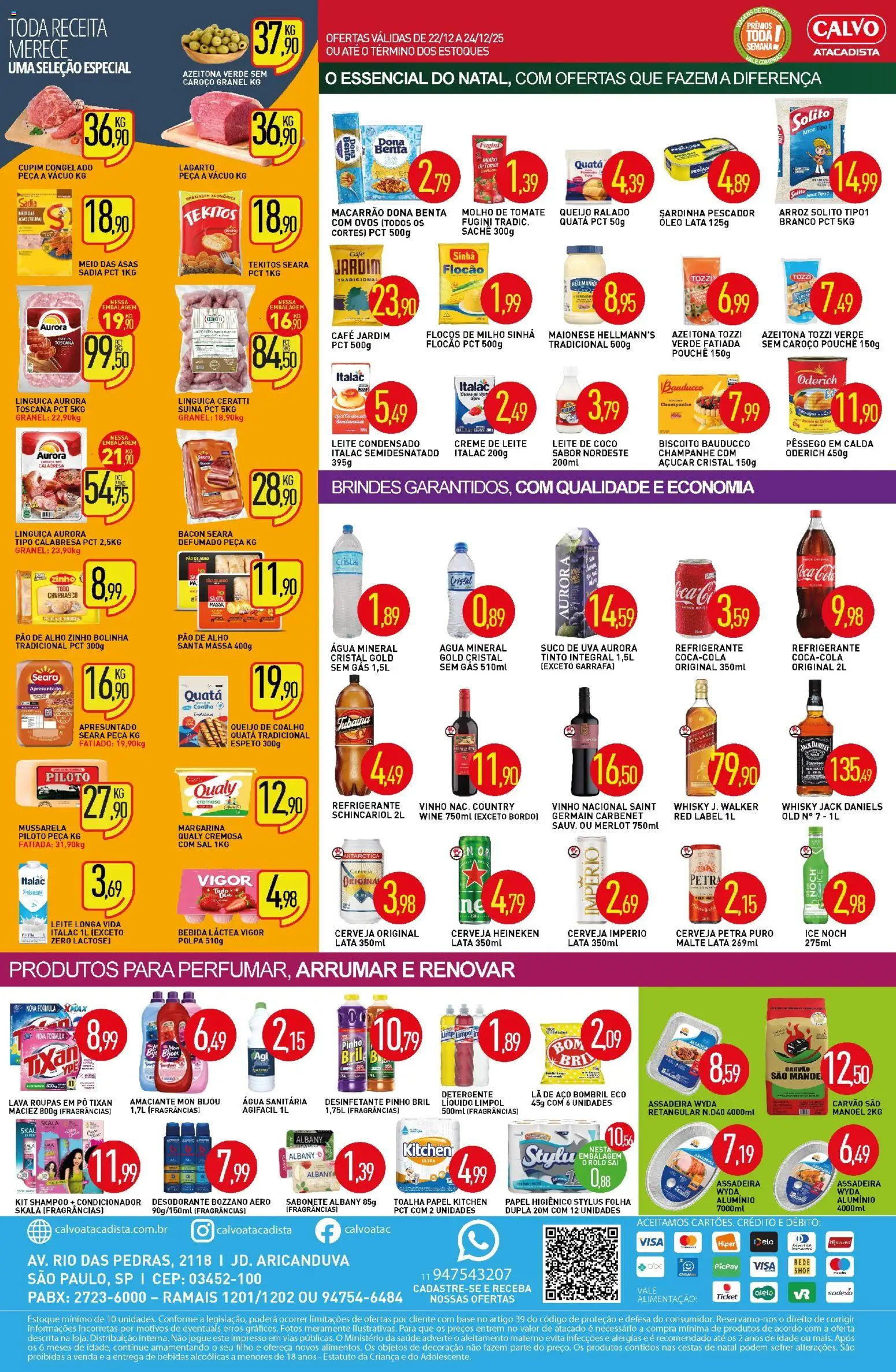 Calvo Atacadista Folheto - válido de 22.12.2025 | Página: 2 | Produtos: Pêssego, Condicionador, Sabonete, Maionese