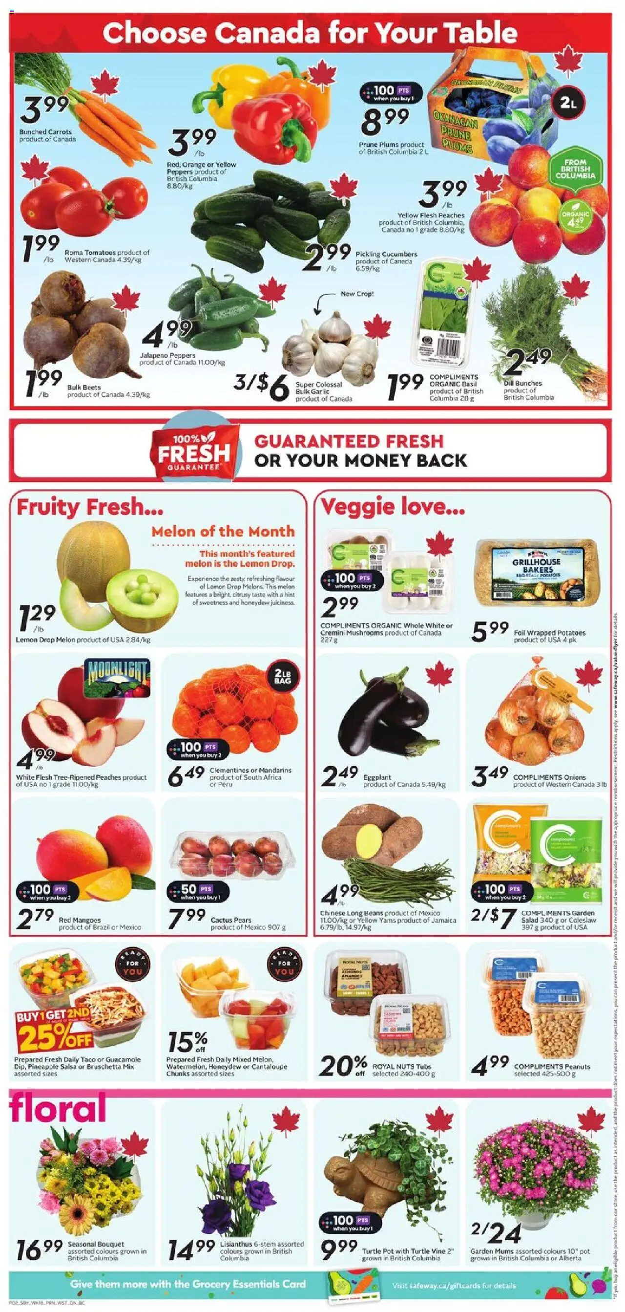 Safeway flyer valid from 14.08.2025 | Page: 5 | Products: Pineapple, Potatoes, Table, Tomatoes