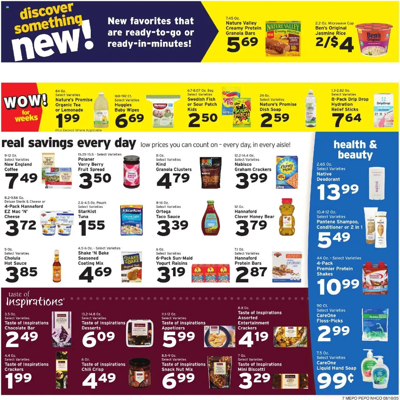 Hannaford Weekly Ad - NH - valid from 10.08.2025 | Page: 7 | Products: Yogurt, Coffee, Sauce, Melon