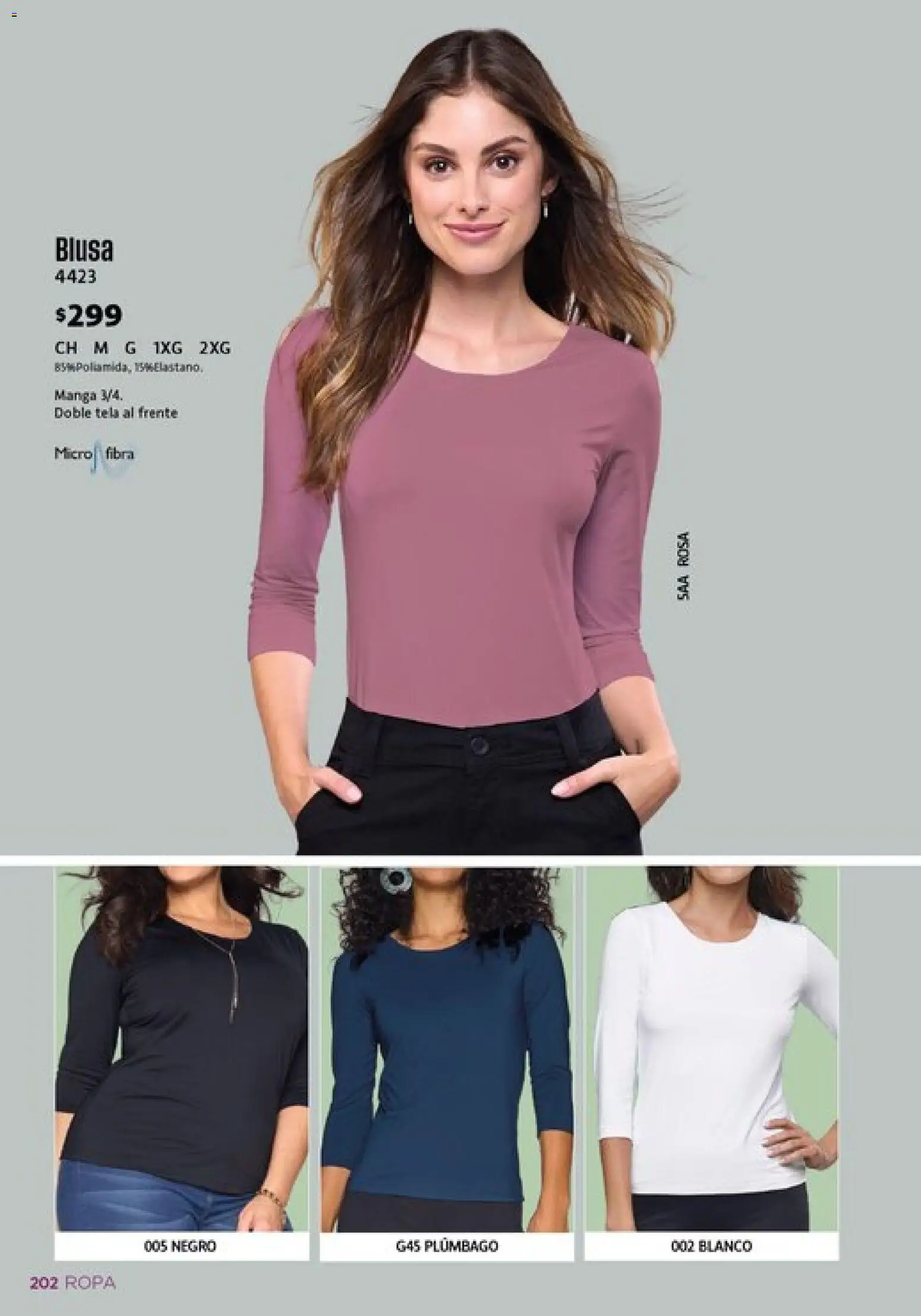 Nuevas ofertas de Ilusión válidas en toda la República Mexicana desde el 01.03.2026. ¡Encuentra las mejores ofertas en Ilusión catálogo Primavera! | Página: 204 | Productos: Blusa, Manga, Ropa