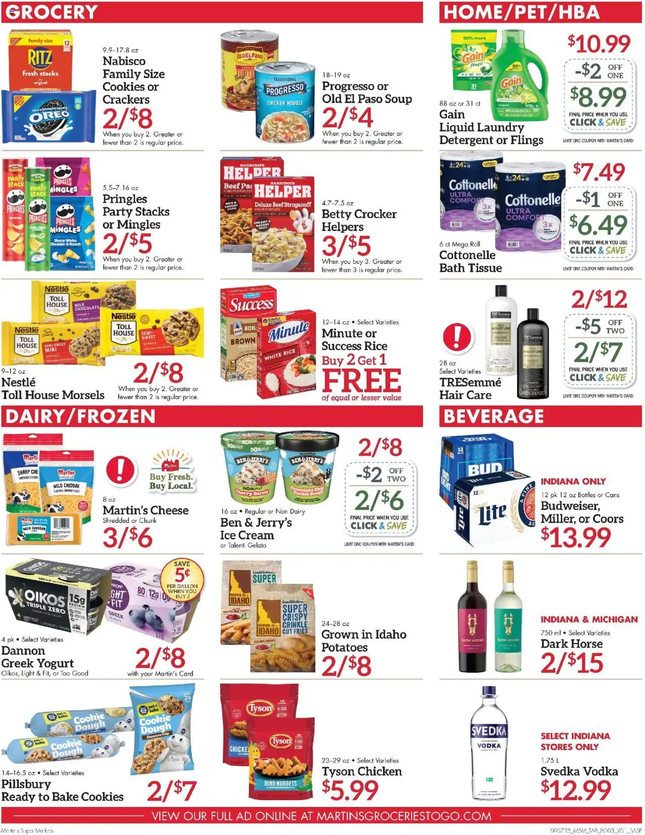 Martin’s Ad - valid from 07.09.2025 | Page: 3 | Products: Milk, Rice, Ice cream, Sauce