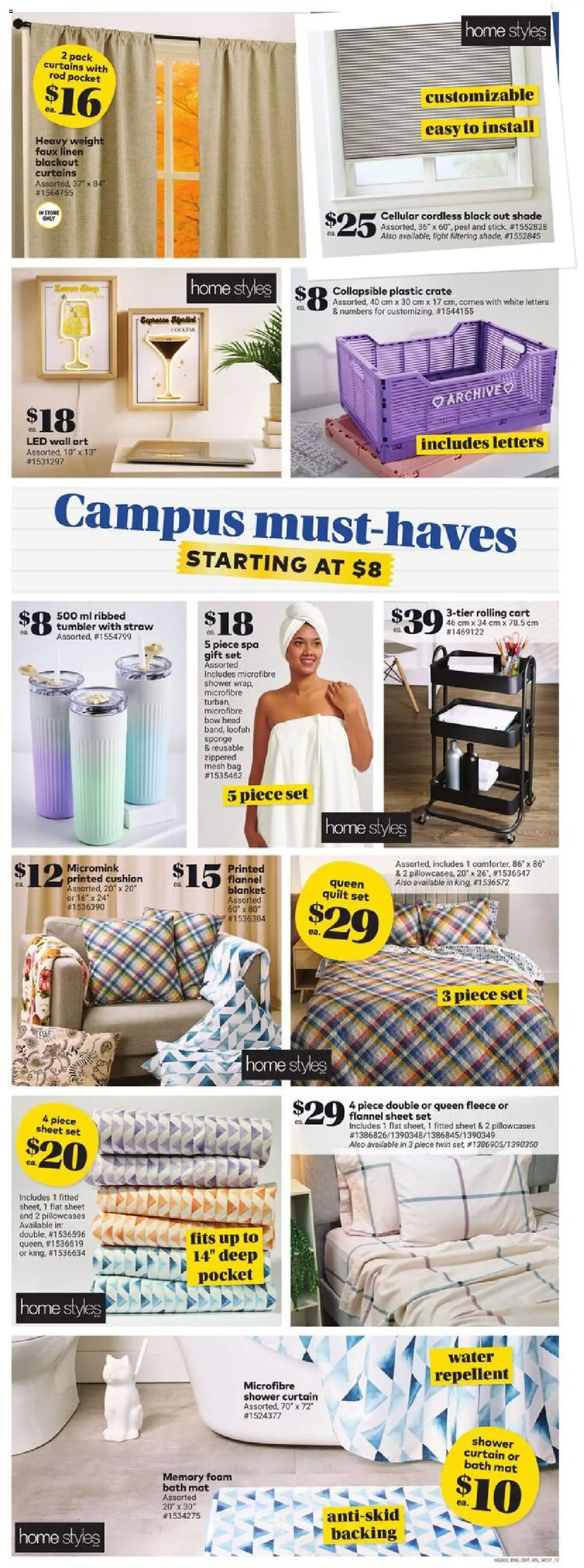 Giant Tiger flyer valid from 20.08.2025 | Page: 14 | Products: Bag, Sponge, Blanket, Shower