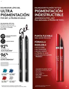 Catálogo Ésika Campaña 17 válido desde el 14.10.2025 | Página: 71 | Productos: Flexible, Delineador, Plumón, Aceite