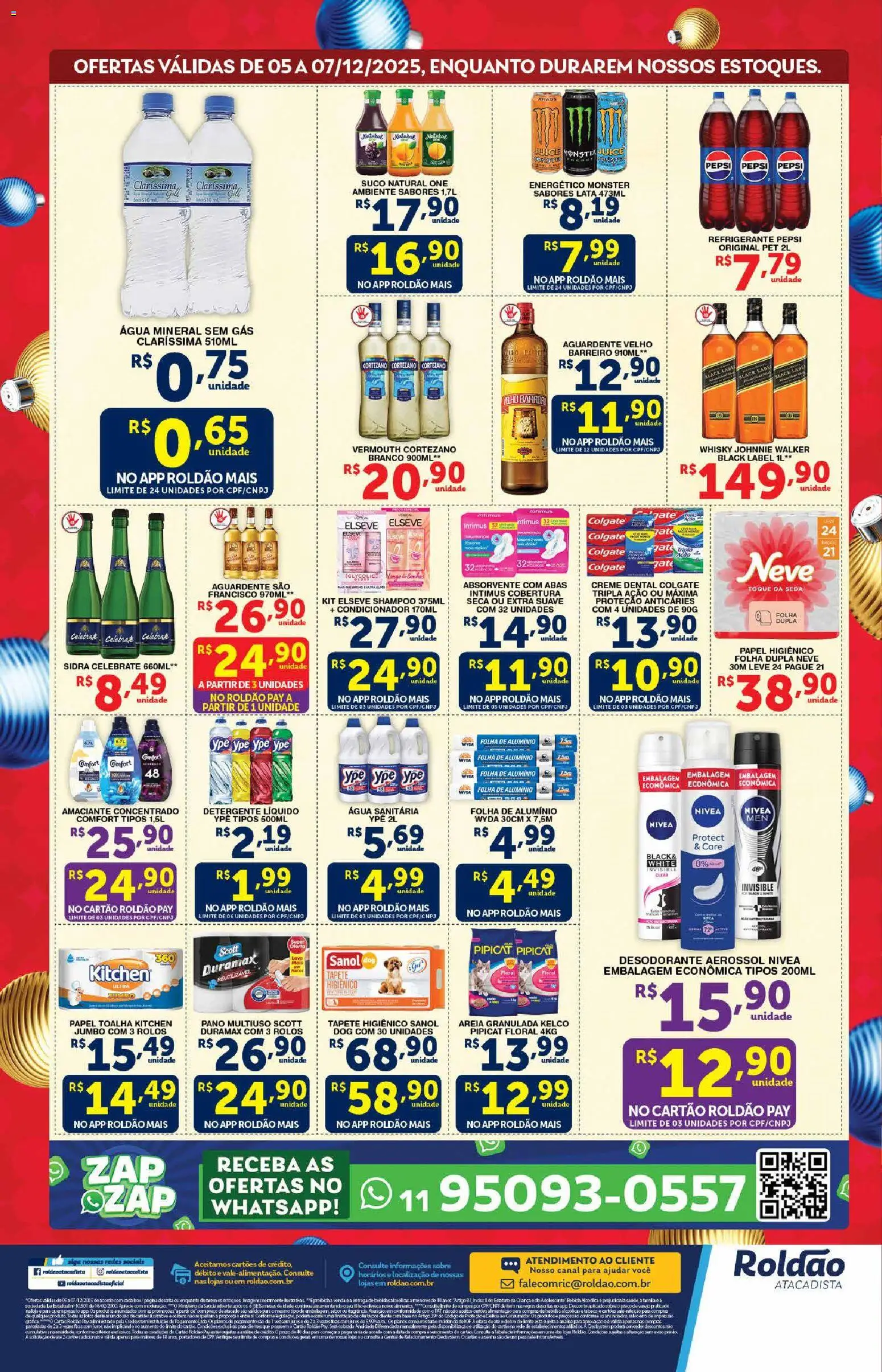 Roldão Folheto - válido de 05.12.2025 | Página: 4 | Produtos: Energético, Água mineral, Refrigerante, Absorvente