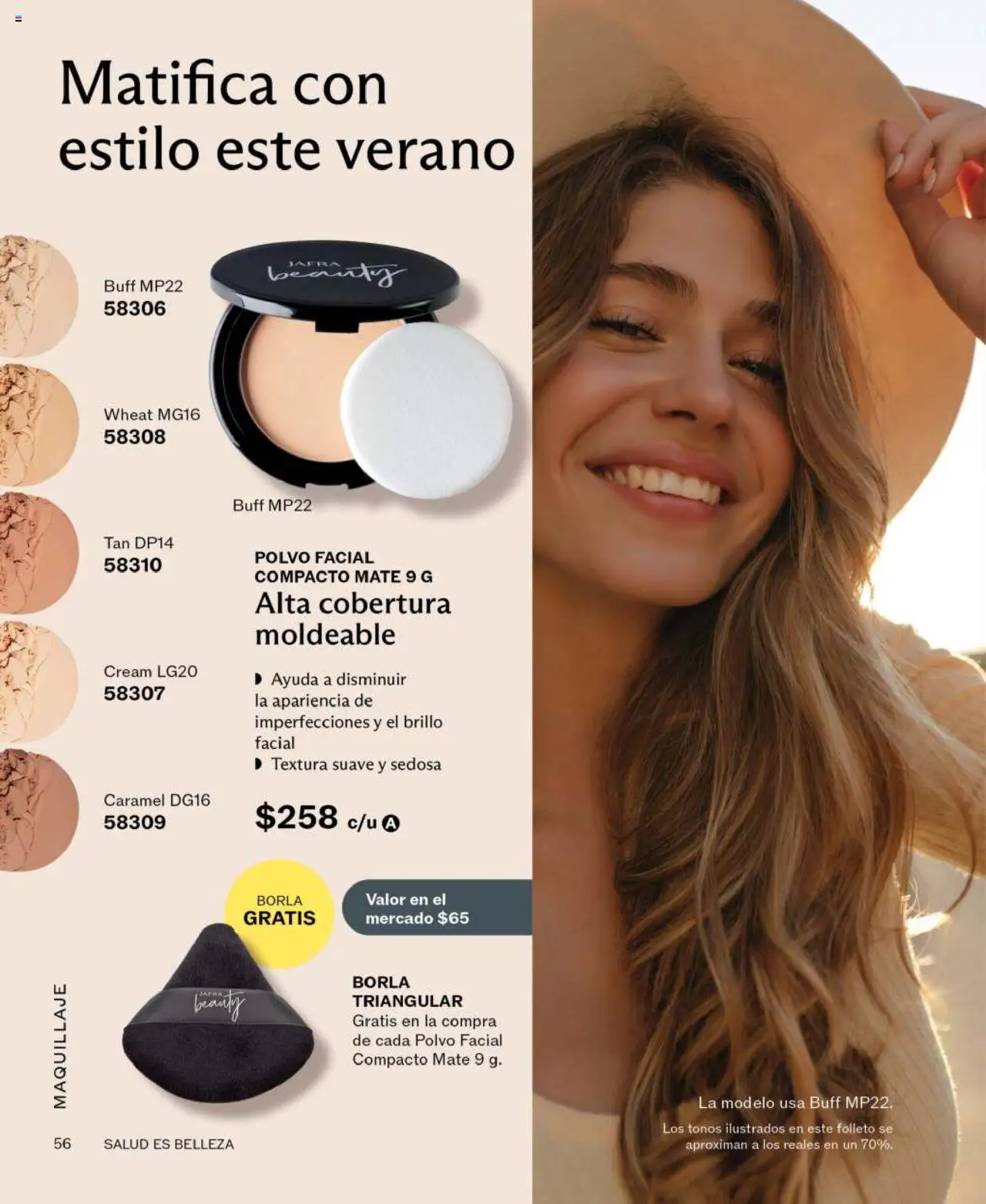 Nuevas ofertas de JAFRA válidas en toda la República Mexicana desde el 01.06.2025. ¡Encuentra las mejores ofertas en JAFRA catálogo! | Página: 56 | Productos: Brillo, Mate, Maquillaje, Polvo